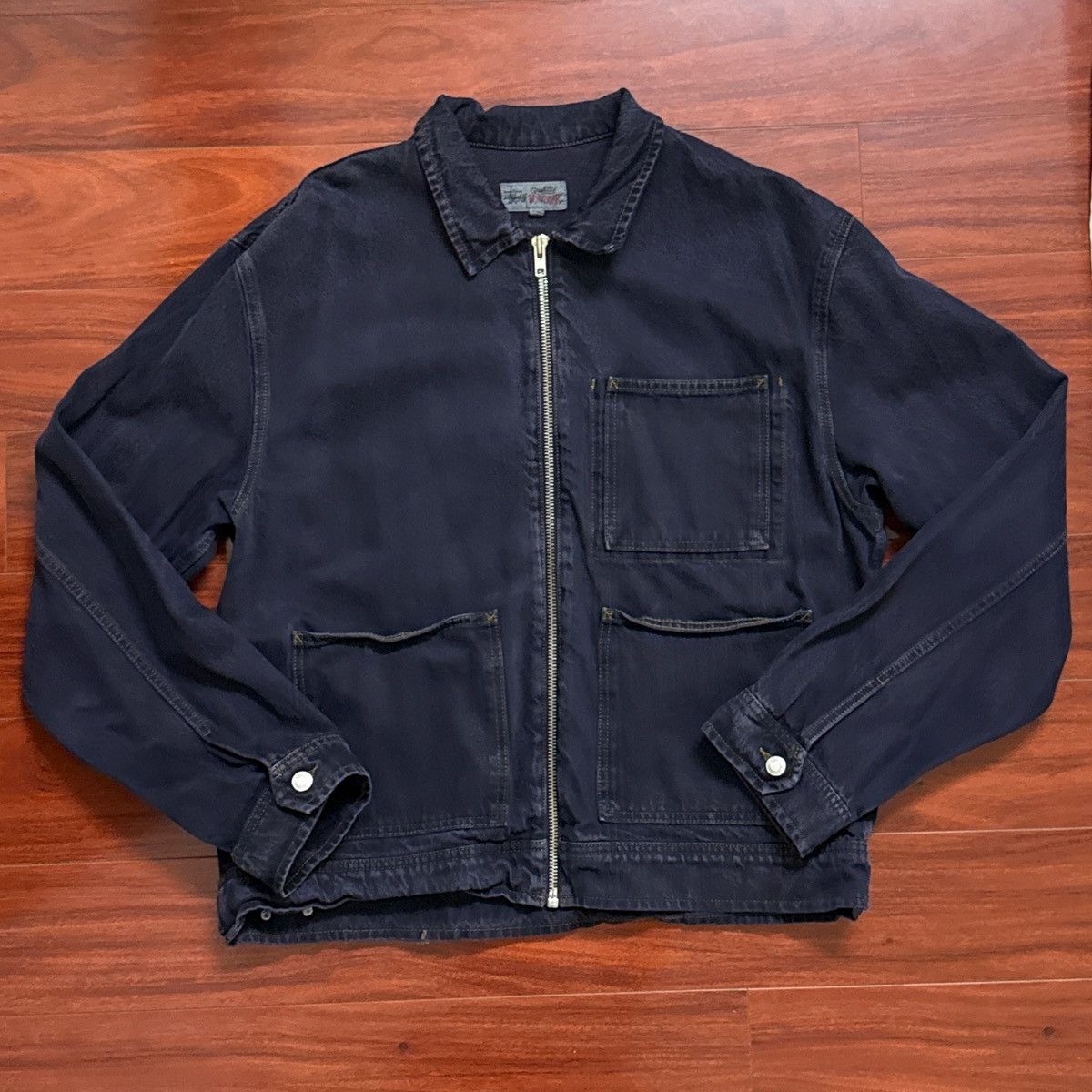 Stussy Stussy Zip Work Denim Jacket Size US XL / EU 56 / 4 - 1 Thumbnail
