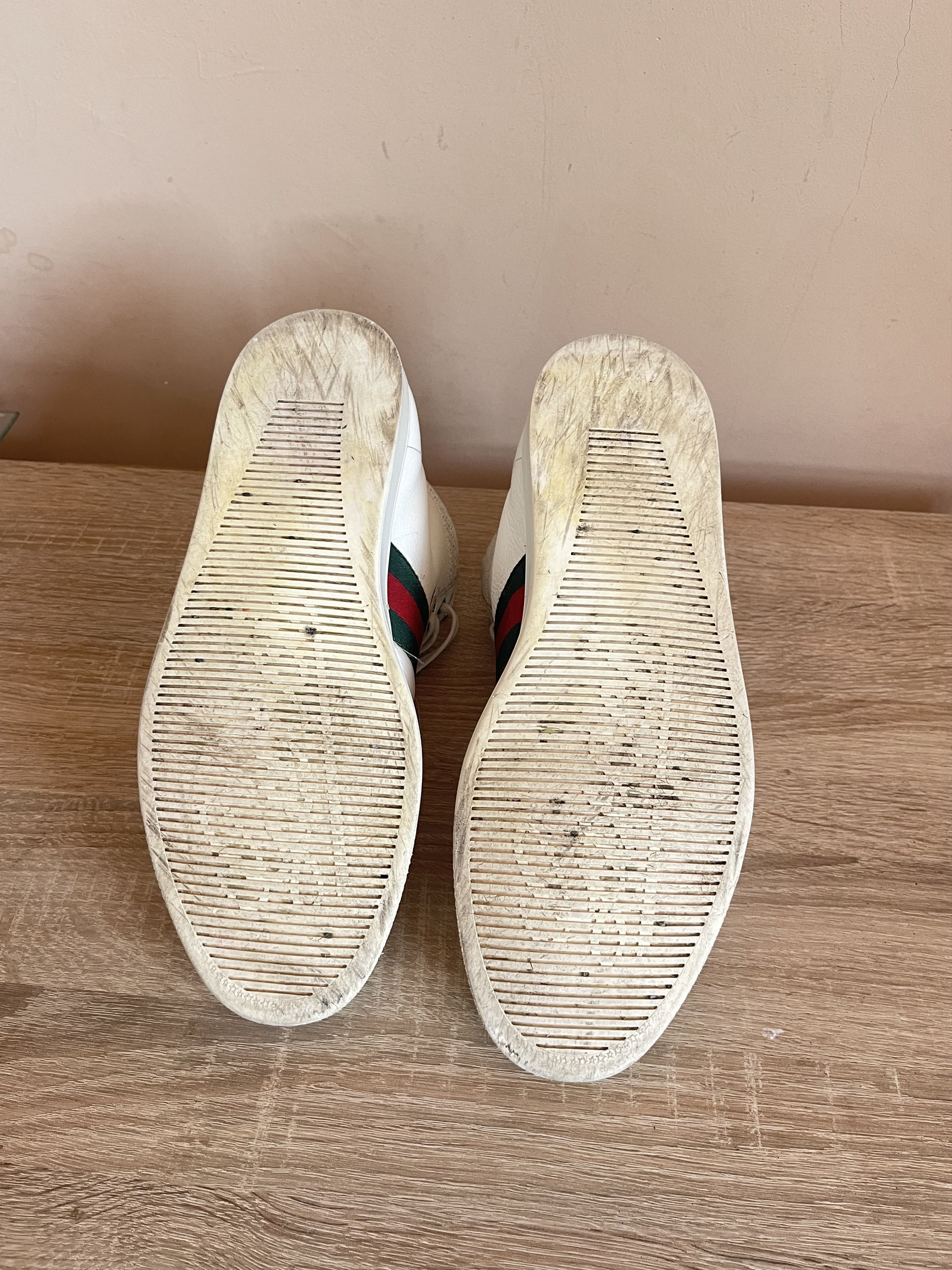 Gucci 🔥 vintage gucci hightop sneakers leather size 9 Size US 9 / EU 42 - 5 Thumbnail