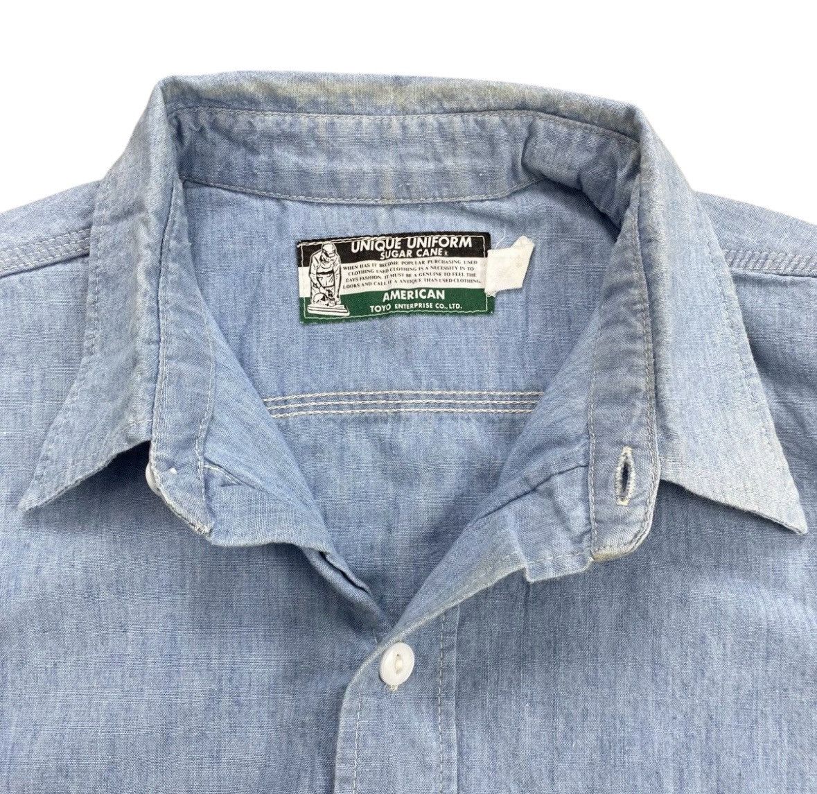 Sugar Cane 1990s VINTAGE Sugar Cane Denim Jacket DOUBLE POCKET Size US L / EU 52-54 / 3 - 5 Thumbnail