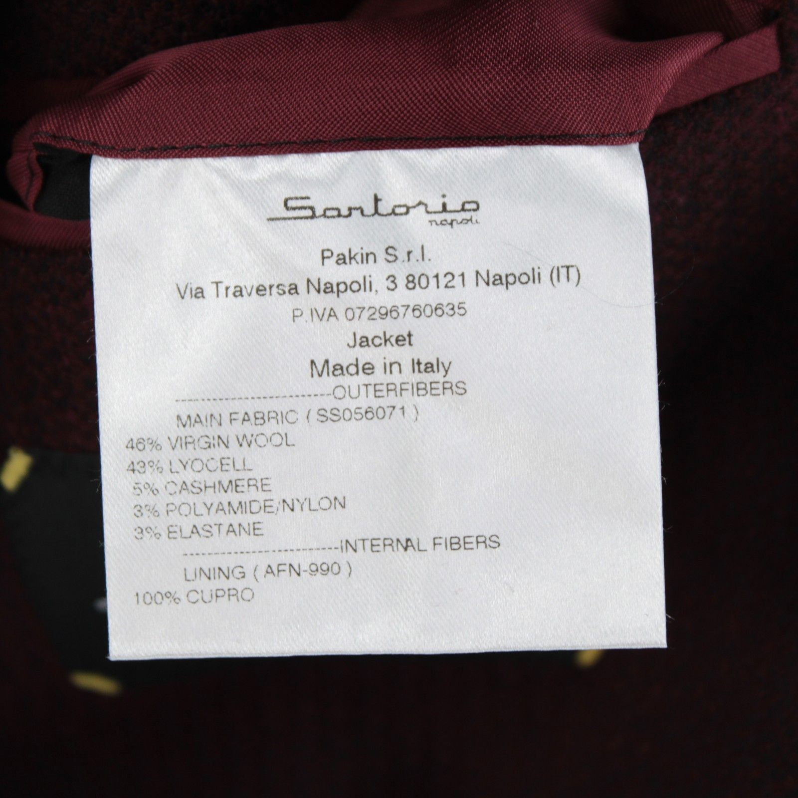 SARTORIO Sartorio Sport Coat Size 40 Regular US in Red Size 40R - 9 Thumbnail