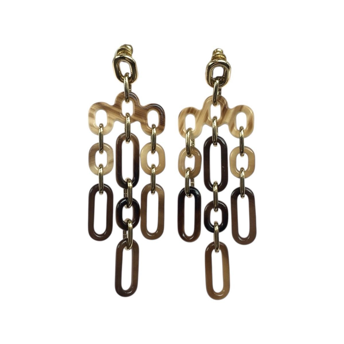 Hermes Hermes Hermes Reguil Buffalo Horn Metal Earrings Others Earrings DUTY FREE for USA Size ONE SIZE - 1 Thumbnail