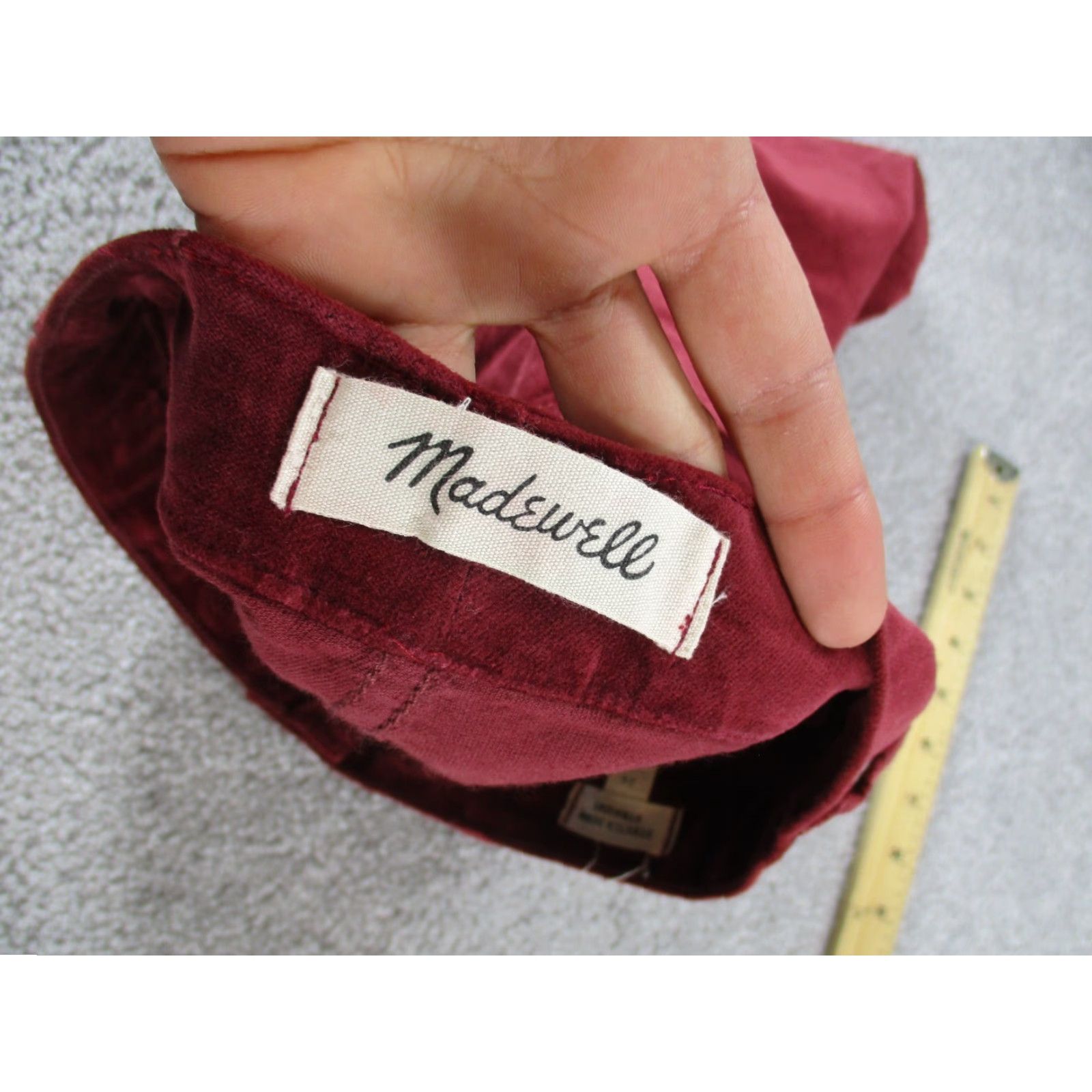Madewell Madewell Skirt Womens 24 Red Velveteen Mini Straight Size 42" / US 20 - 5 Thumbnail