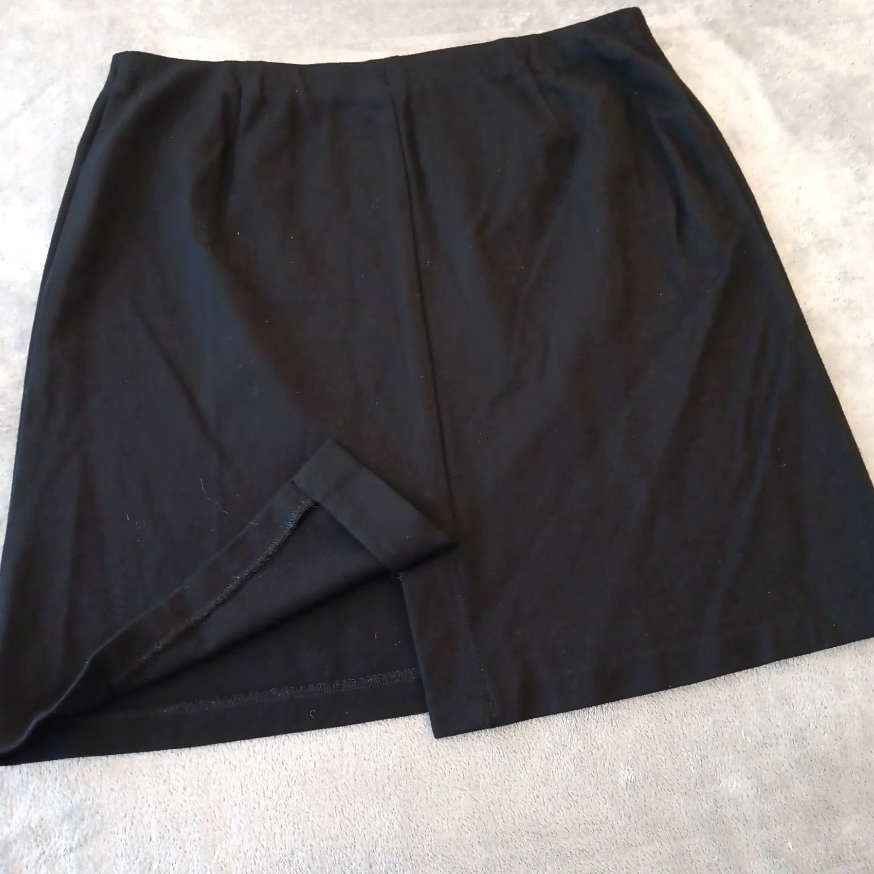 J. Jill J.Jill Skirt Petite Medium Short Black Stretch Pull On Slit Size 32" / US 10 / IT 46 - 5 Thumbnail