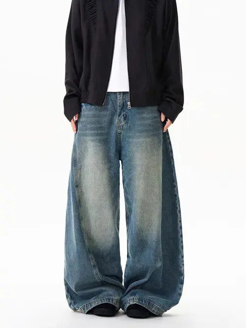 VIBE Heavyweight vintage wash tie-dye hip-hop baggy jeans Size US 30 / EU 46 - 2 Thumbnail
