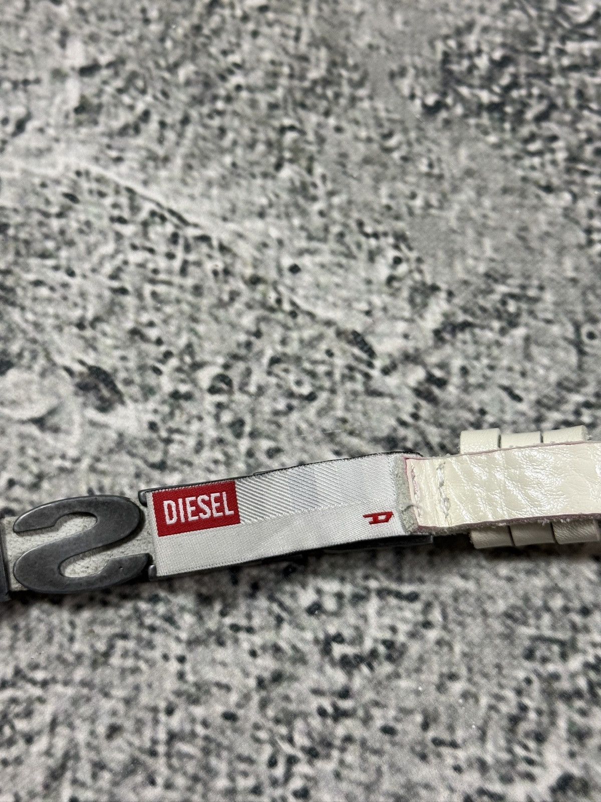 Diesel Diesel leather belt multicolour moving letters Y2K white Size ONE SIZE - 3 Thumbnail