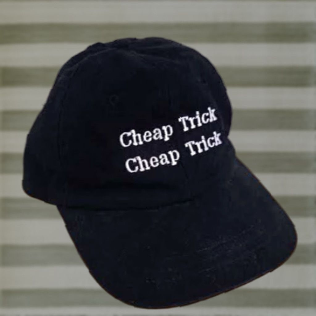 Vintage Cheap Trick Rock Black Adjustable Hat Head Shot Baseball Cap Men Adjustable Cotton Cap Size ONE SIZE - 1 Thumbnail