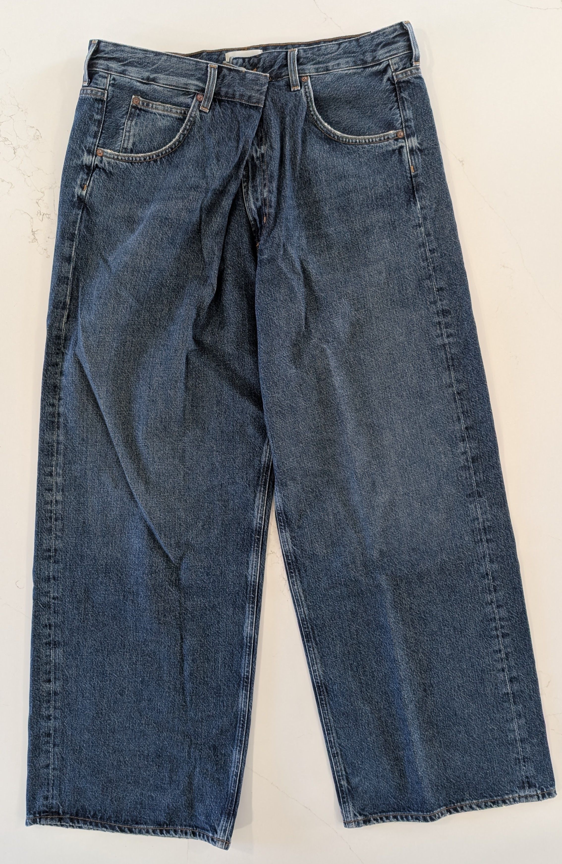 Agolde AGOLDE Vana Fold Jeans Nexus Blue Size 31 Size 31" - 1 Thumbnail
