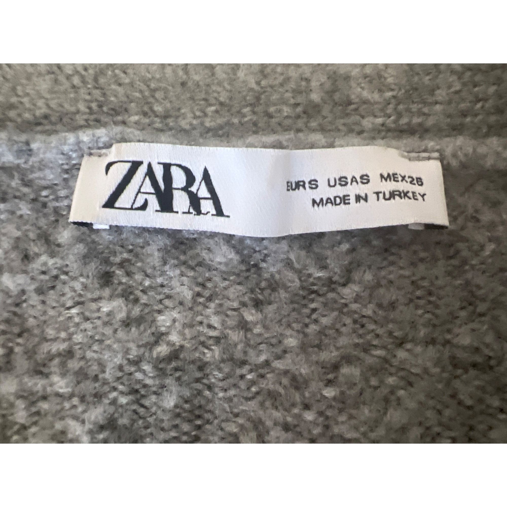 Zara Zara Gray Button-Up Chevron Knit Cardigan Sweater Size S / US 4 / IT 40 - 4 Thumbnail