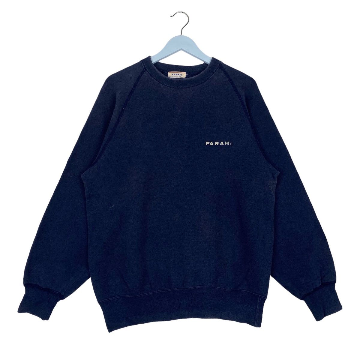 Farah × Vintage Vintage Farah Small Embroidered Logo Crewneck Sweatshirt Size L / US 10 / IT 46 - 1 Thumbnail