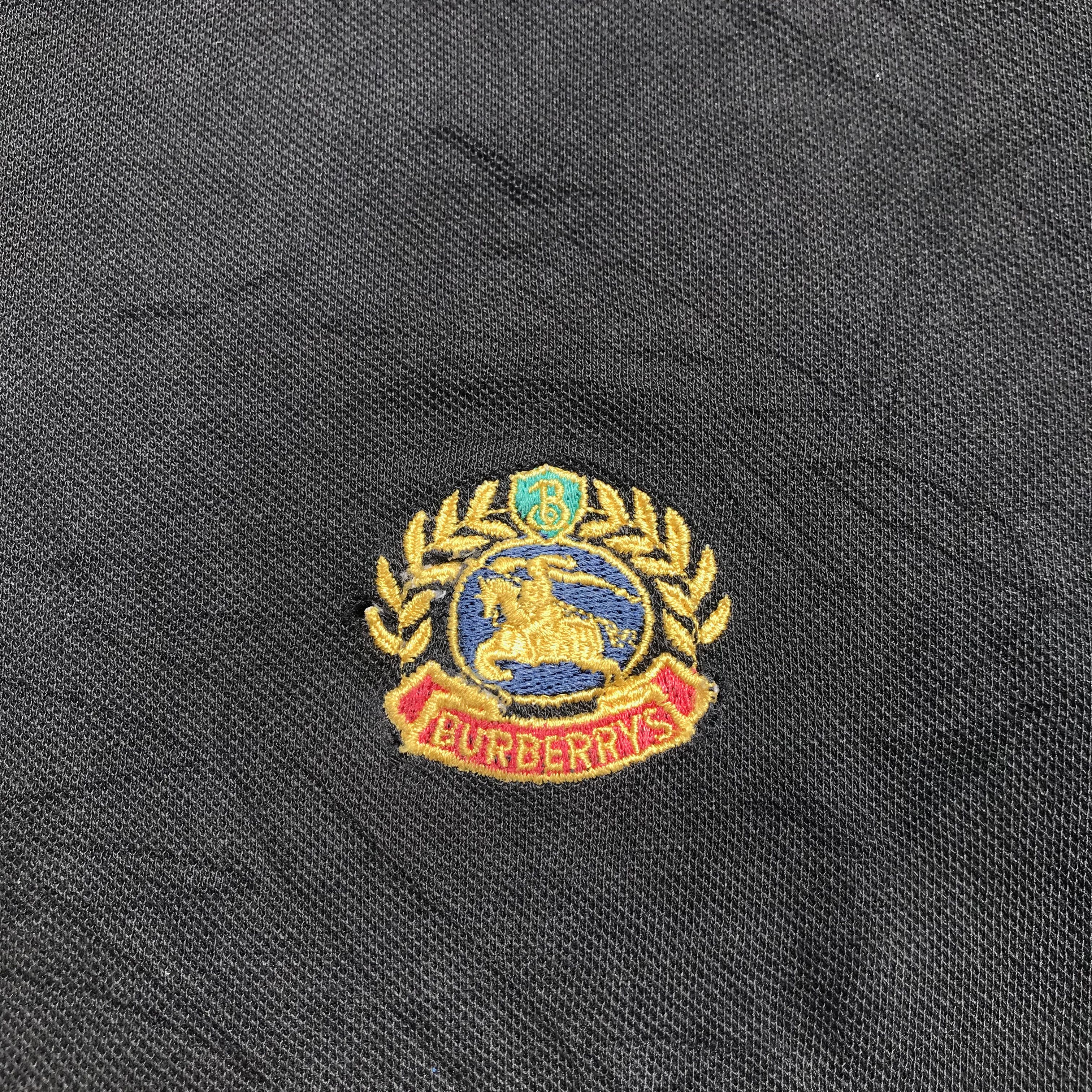 Burberry Vintage Burberrys Polo Shirt Made In USA Black Polo shirt Size US L / EU 52-54 / 3 - 4 Thumbnail