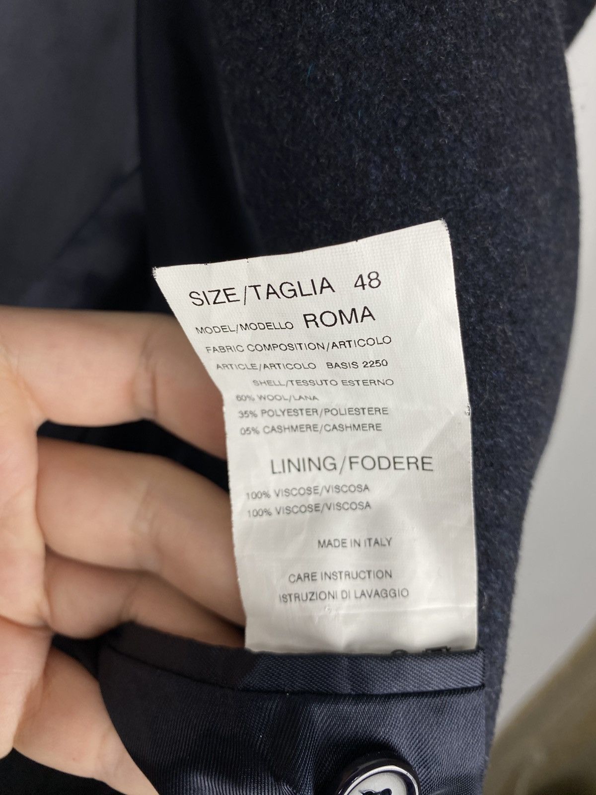 Other Angelico Collezione Lana Wool Roma Coat Blue size 48 Size US S / EU 44-46 / 1 - 11 Thumbnail