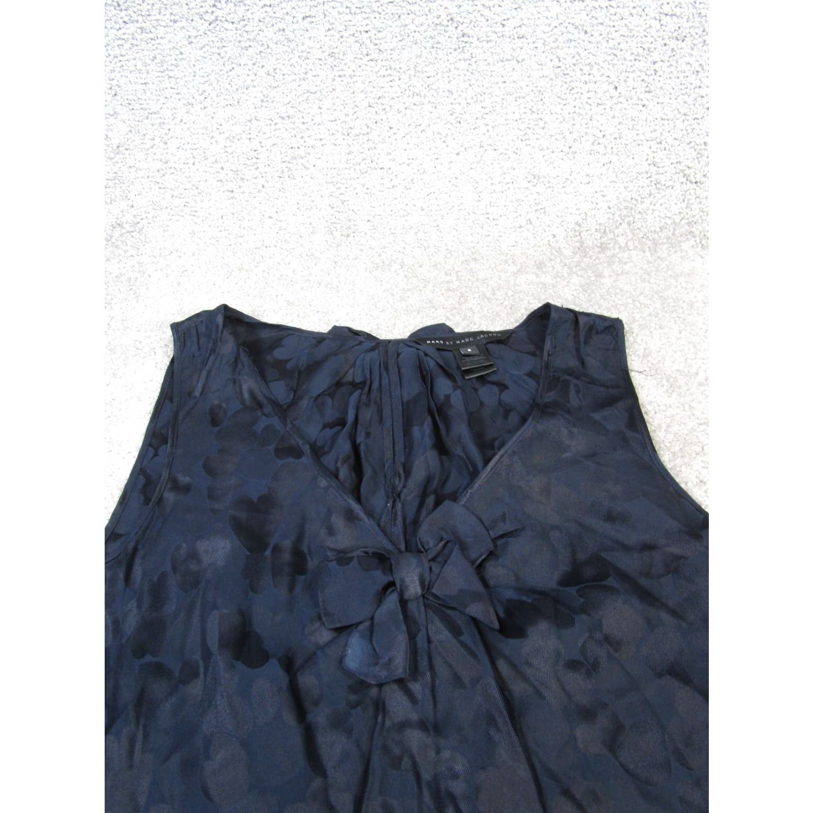 Marc Jacobs Marc Jacobs Dress Womens 8 Blue Silk Blend Wrap Sleeveless V-Neck Size M / US 6-8 / IT 42-44 - 2 Thumbnail
