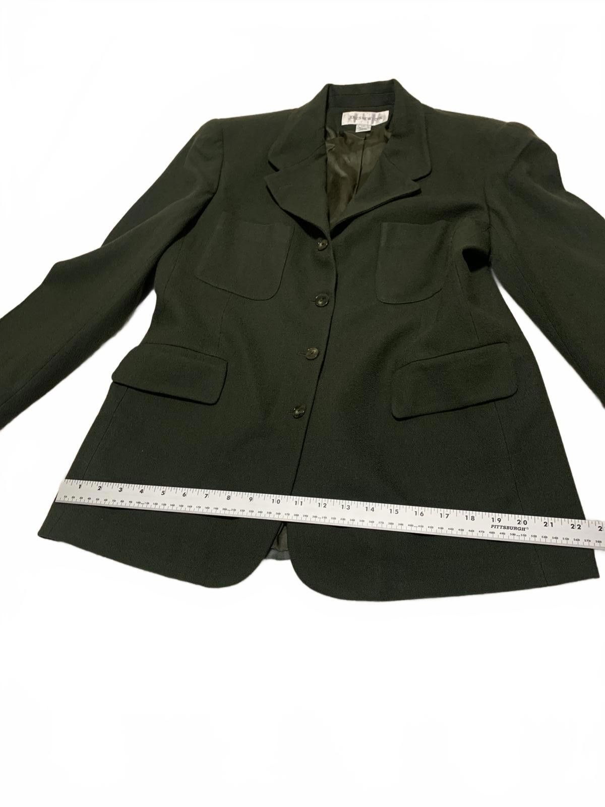 Jones New York VTG Jones New York Women's 14 Olive Wool Blazer USA Size XL / US 12-14 / IT 48-50 - 10 Thumbnail