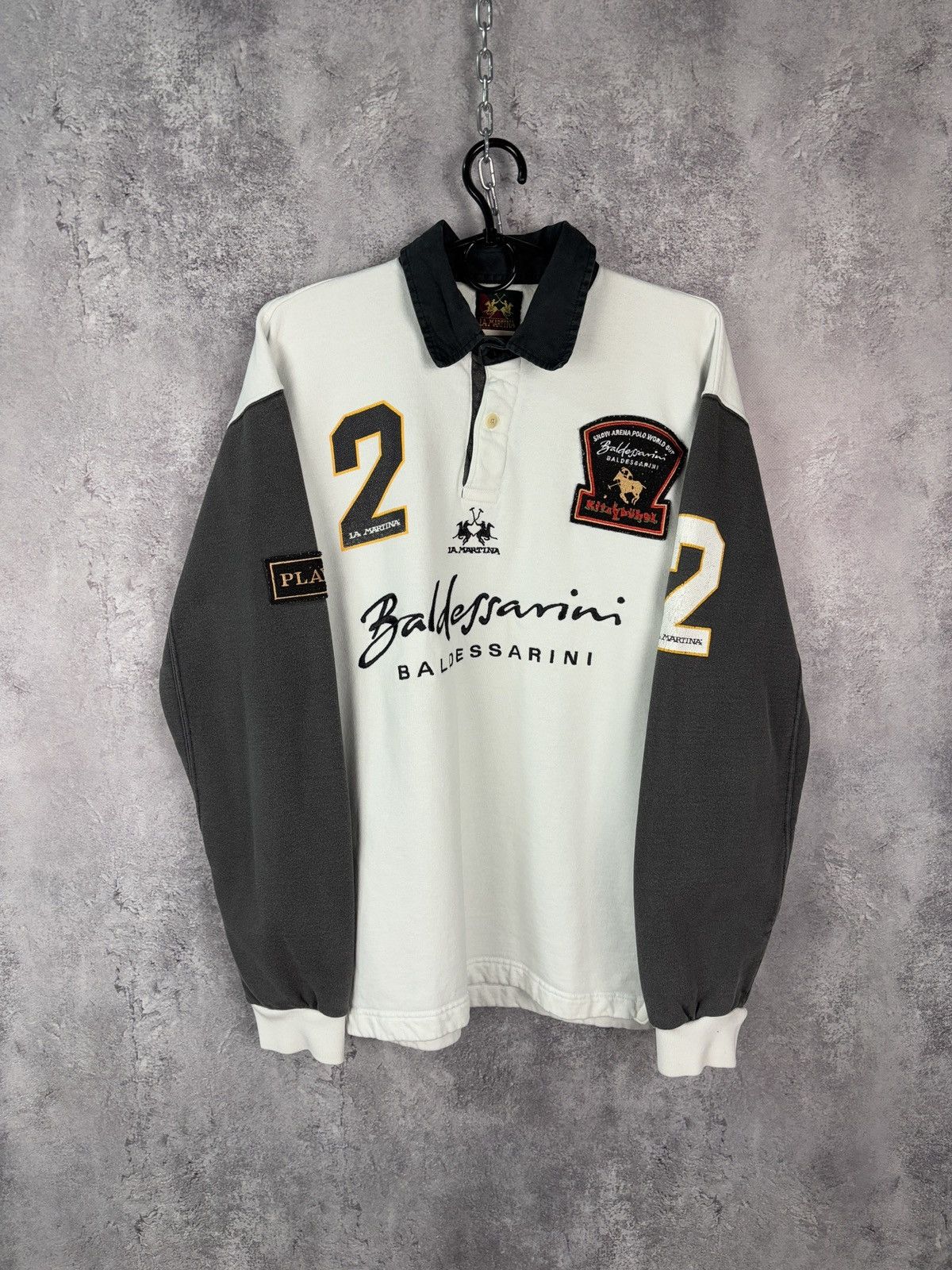 Baldessarini × La Martina × Vintage La Martina Rugby Baldessarini Polo Team Vintage Size US M / EU 48-50 / 2 - 1 Thumbnail