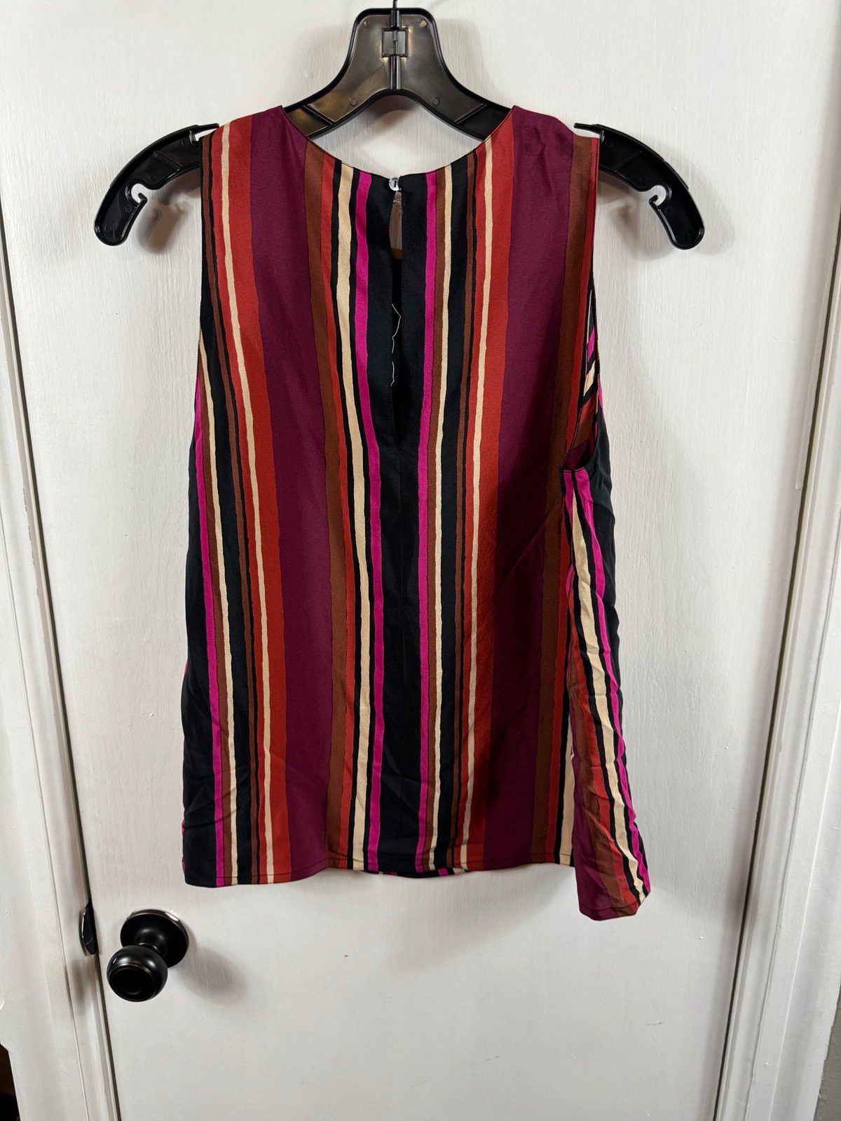 Chloe Vintage Chloé Striped Silk Blouse 1980s Sleeveless Top size Size M / US 6-8 / IT 42-44 - 4 Thumbnail