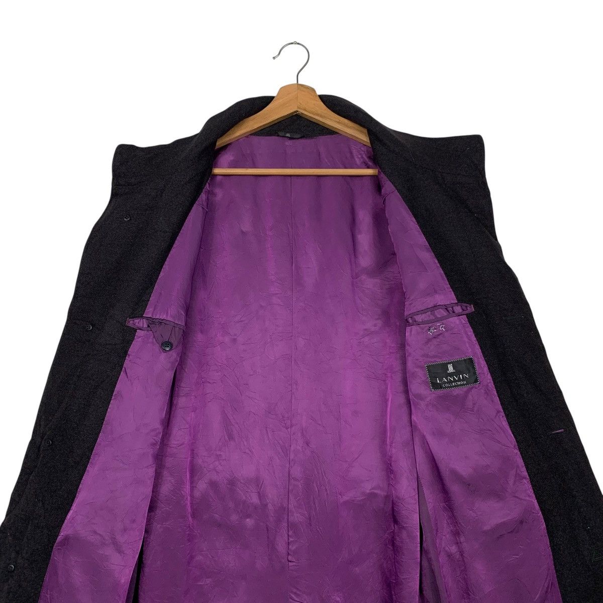 Lanvin Lanvin Black Wool Coat Size US L / EU 52-54 / 3 - 13 Thumbnail