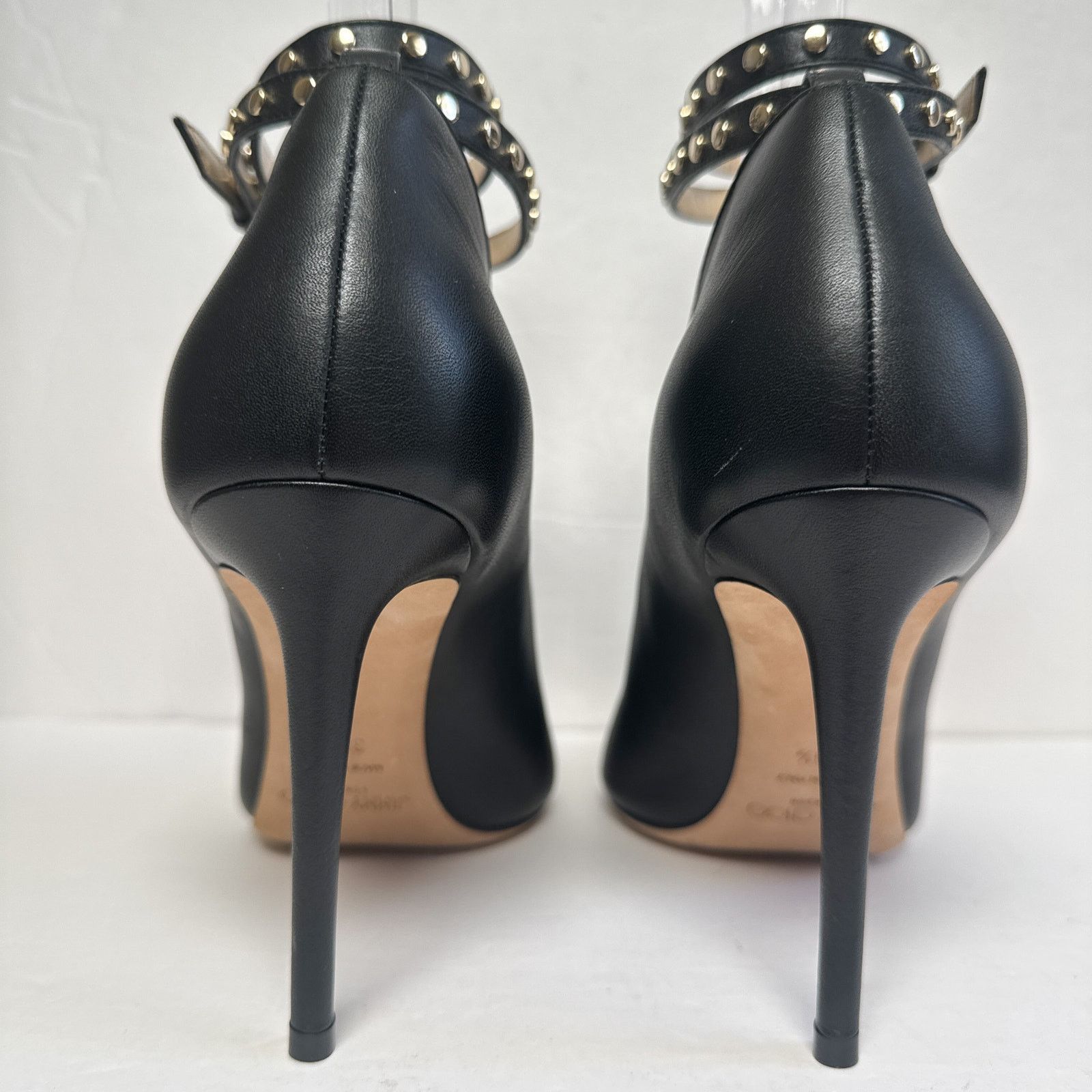 Jimmy Choo Jimmy Choo Lark 100 Studded Black Bootie Leather Heels 39.5 Size US 9.5 / IT 39.5 - 10 Thumbnail
