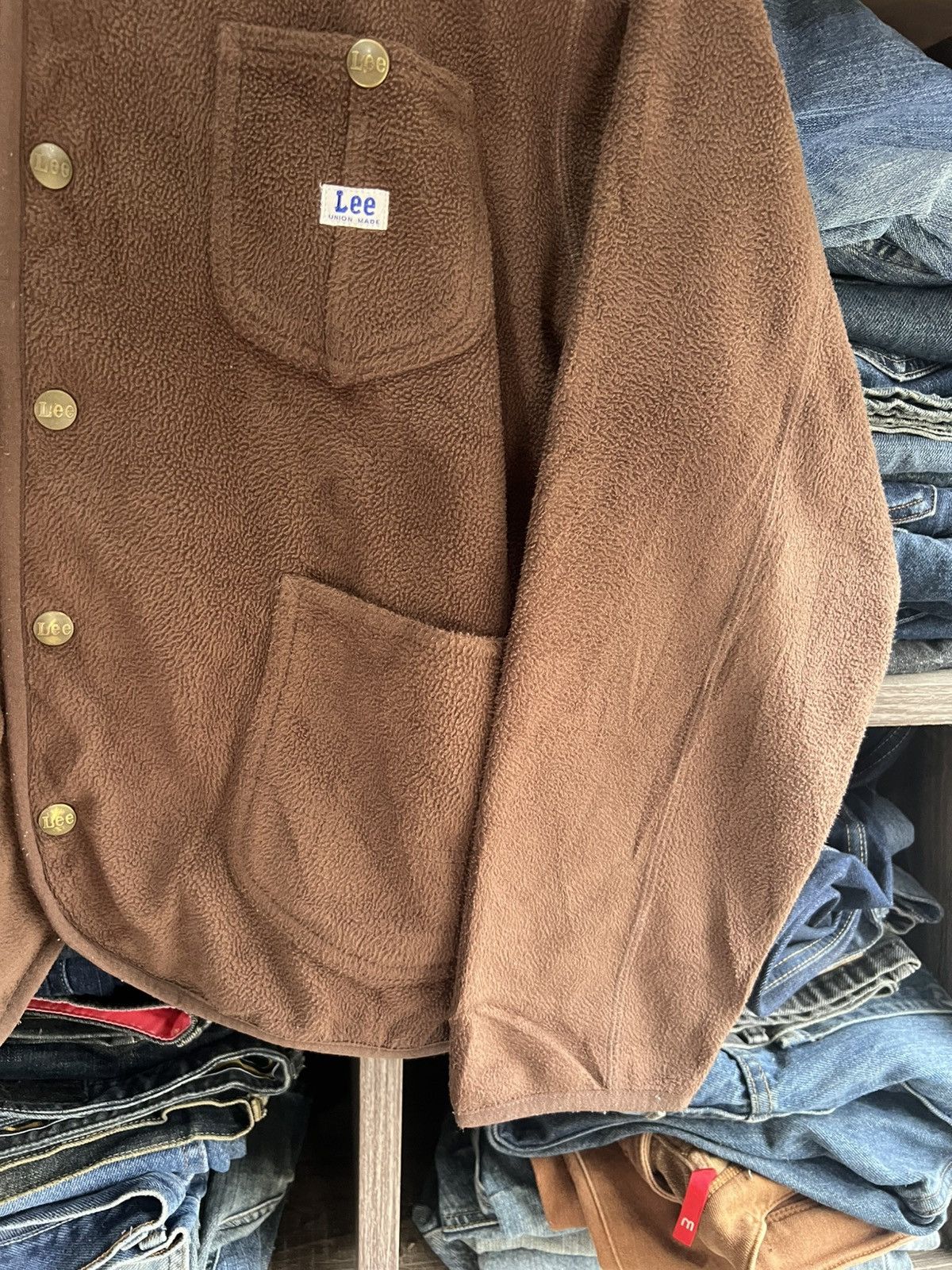 Lee 🔥Lee Union Made Cropped Button Fleece Jacket Size US S / EU 44-46 / 1 - 9 Thumbnail