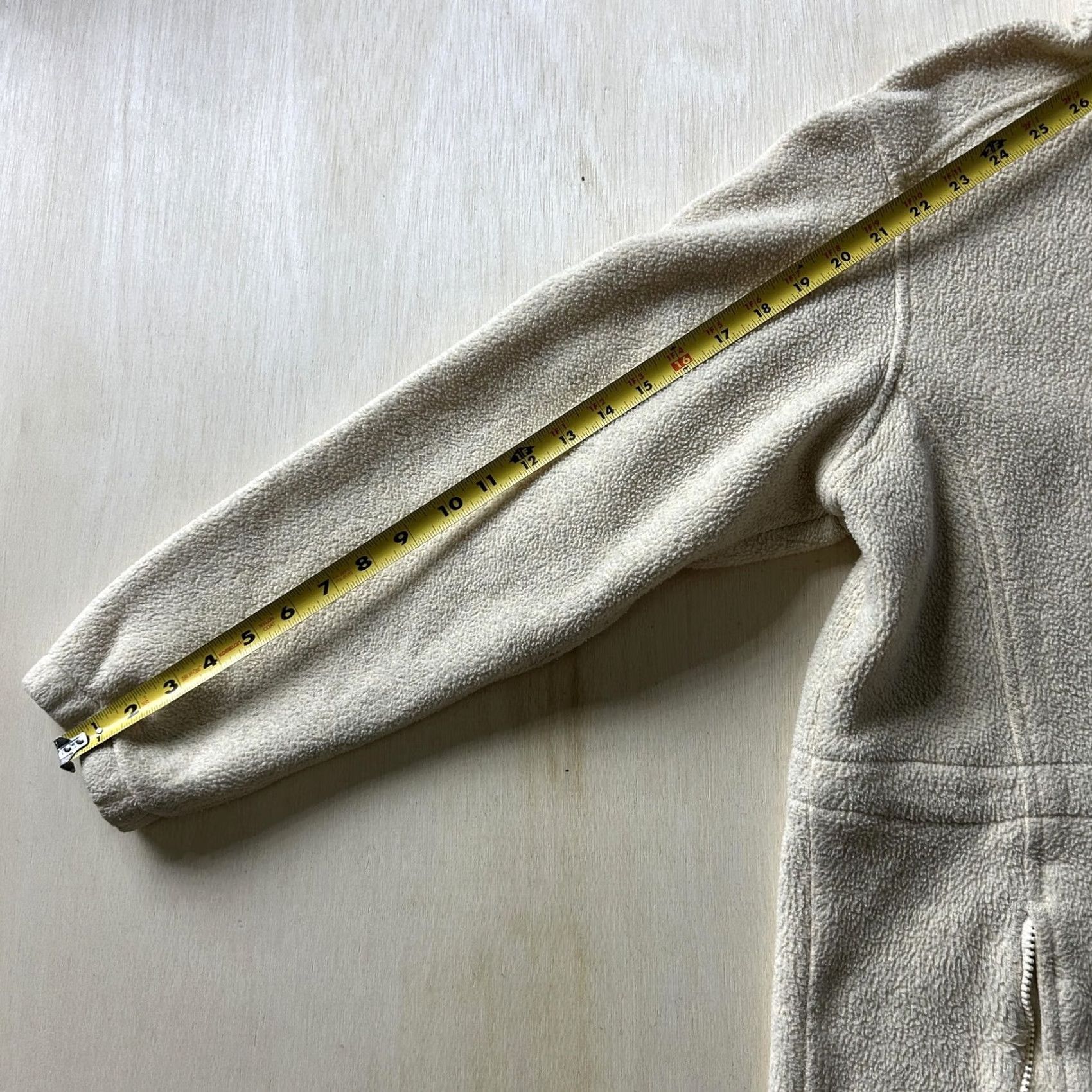 Faded Glory VINTAGE Faded Glory Outdoors Jacket Womens Large Beige Fleece Full Zip Oatmeal Size L / US 10 / IT 46 - 5 Thumbnail