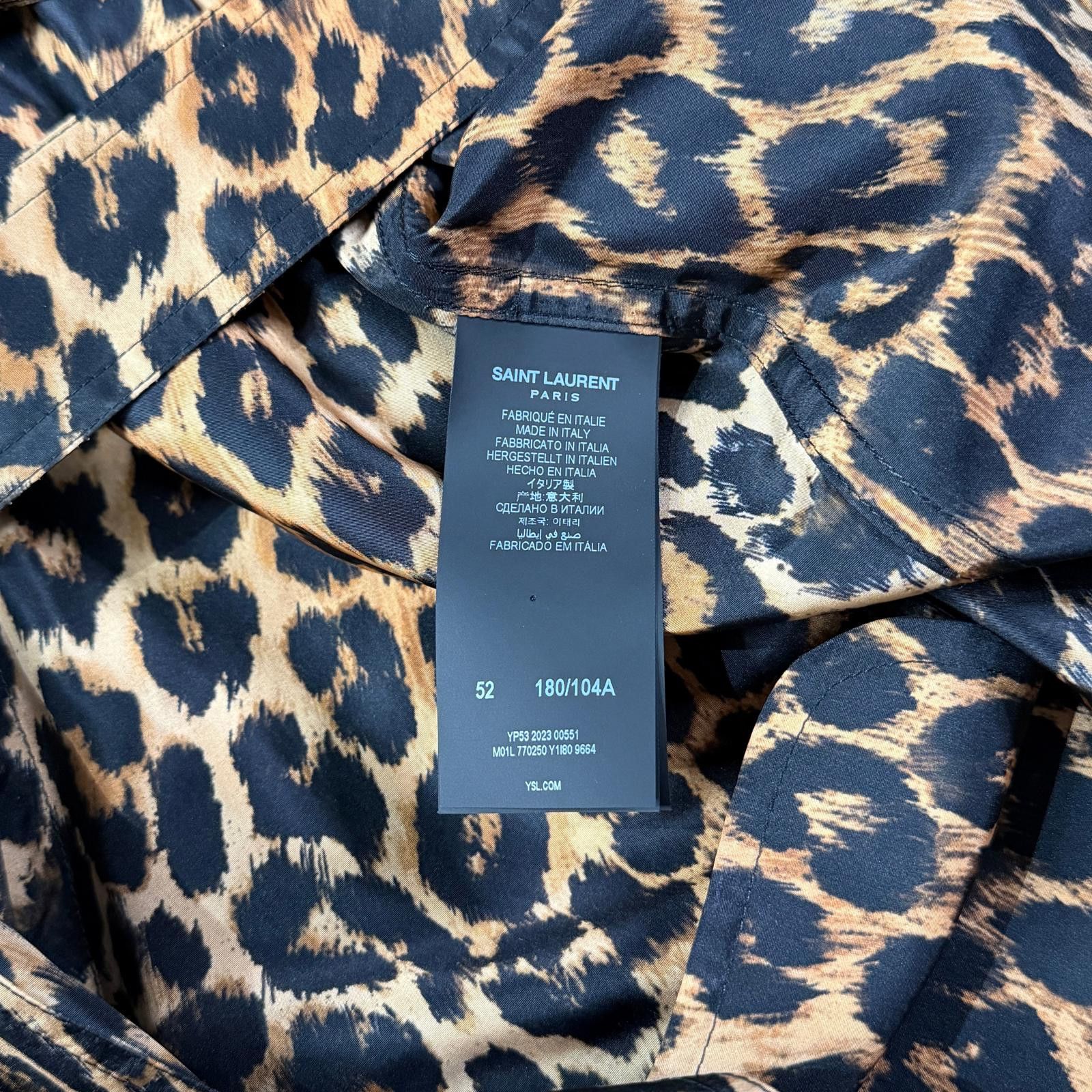 Saint Laurent Paris Saint Laurent Lightweight Cheetah Print Trench Coat Size US L / EU 52-54 / 3 - 7 Thumbnail