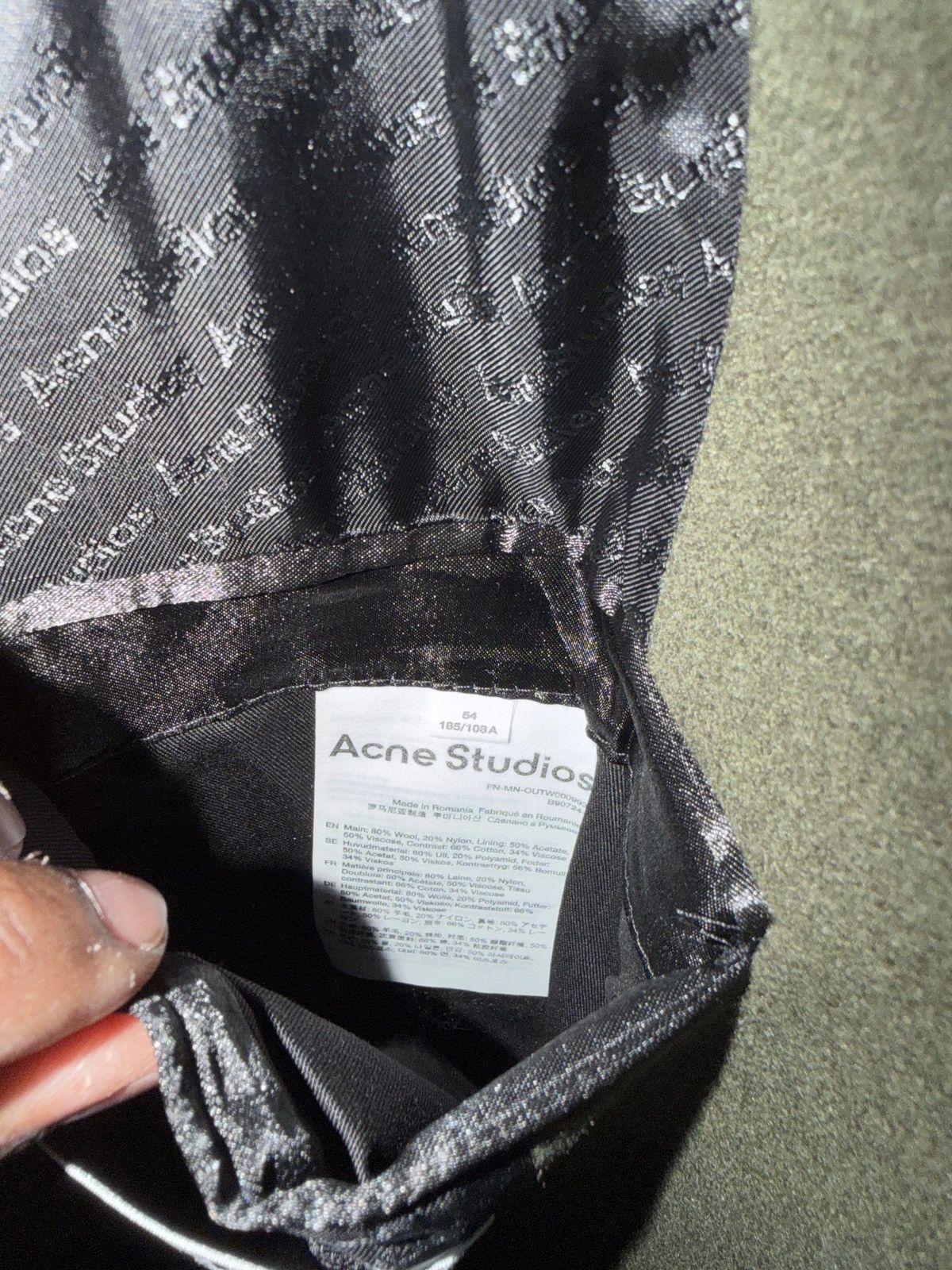Acne Studios Acne Studios Olive tailored wool coat Size US XL / EU 56 / 4 - 7 Thumbnail