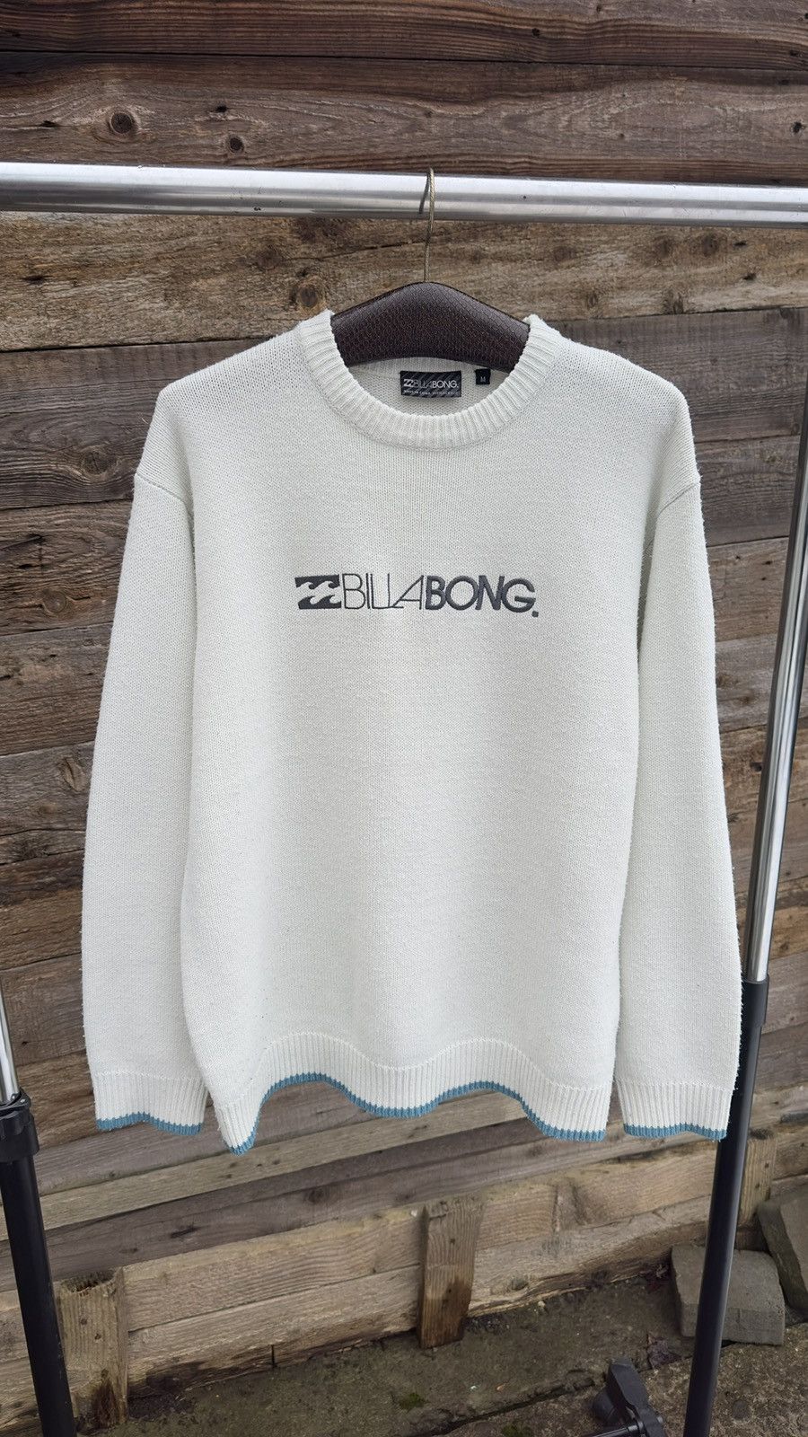 Billabong Billabong Skate Knit Pullover Jumper Sweater White Acrylic Size US M / EU 48-50 / 2 - 3 Thumbnail