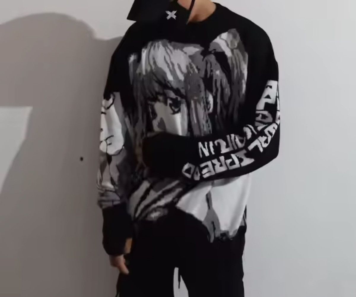 Japanese Brand Anime Graphic Knit Sweater Size US XL / EU 56 / 4 - 10 Thumbnail
