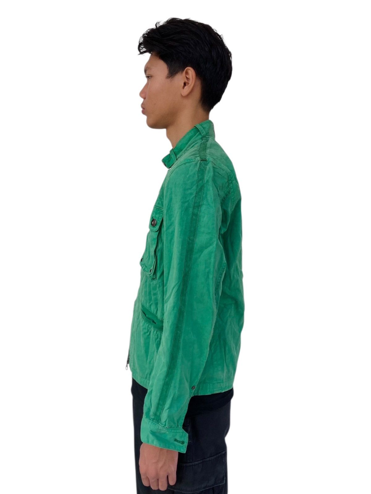 Beams Plus 2000s Beams - Green Biker Jacket Size US M / EU 48-50 / 2 - 5 Thumbnail