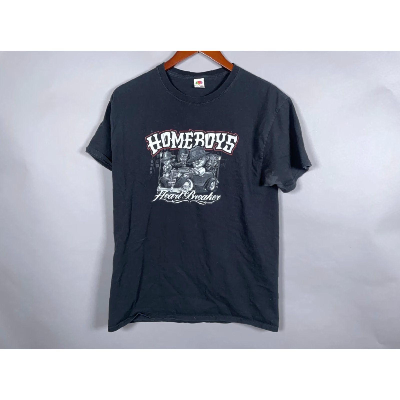 Fruit Of The Loom VINTAGE Fruit of the Loom Men's T-Shirt Adult Small Black Retro 90s Cars Double-Sided Size US S / EU 44-46 / 1 - 2 Thumbnail