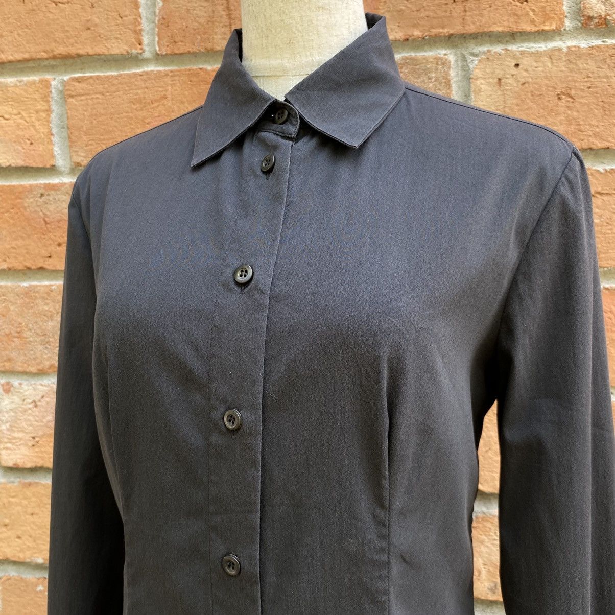 Prada Prada Elegant Black Fitted Long-Sleeve Shirt Size XS / US 0-2 / IT 36-38 - 8 Thumbnail