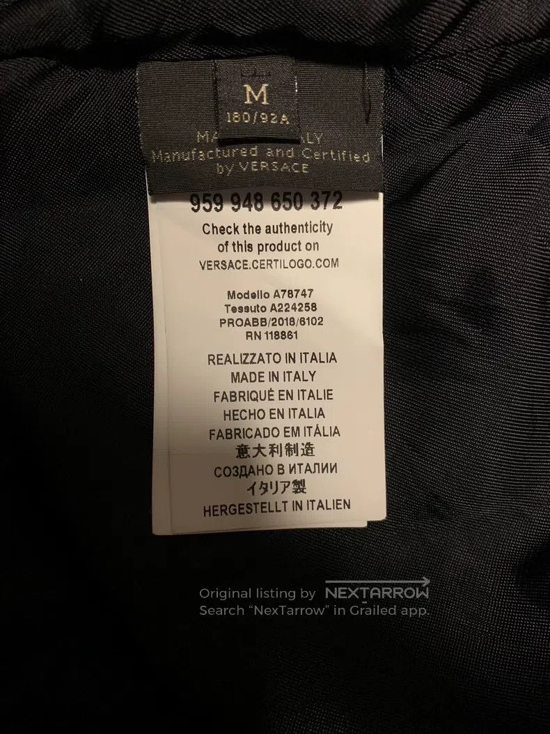 Versace Versace Men's jacket jacket embroidered logo velvet Size US M / EU 48-50 / 2 - 5 Thumbnail