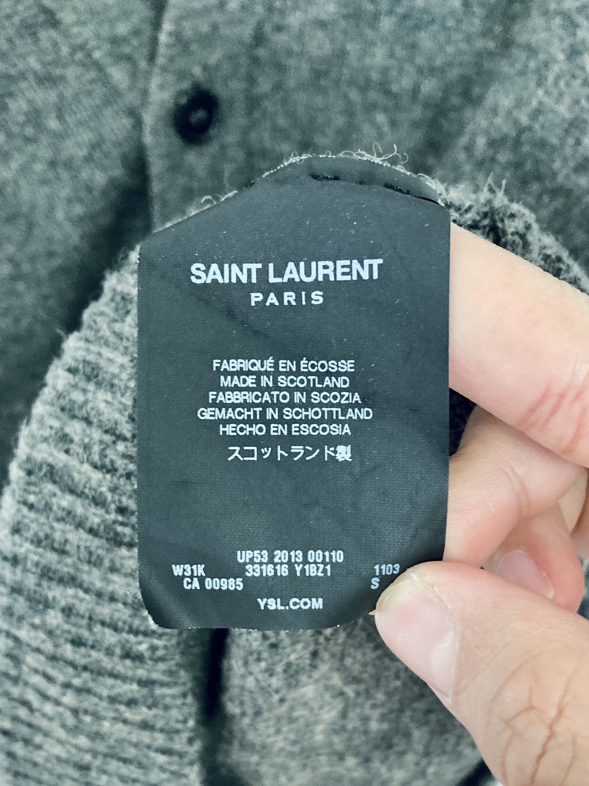 Saint Laurent Paris SAINT LAURENT PARIS BY HEDI SLIMANE 13AWGRAY HOODED CARDIGAN Size US S / EU 44-46 / 1 - 3 Thumbnail