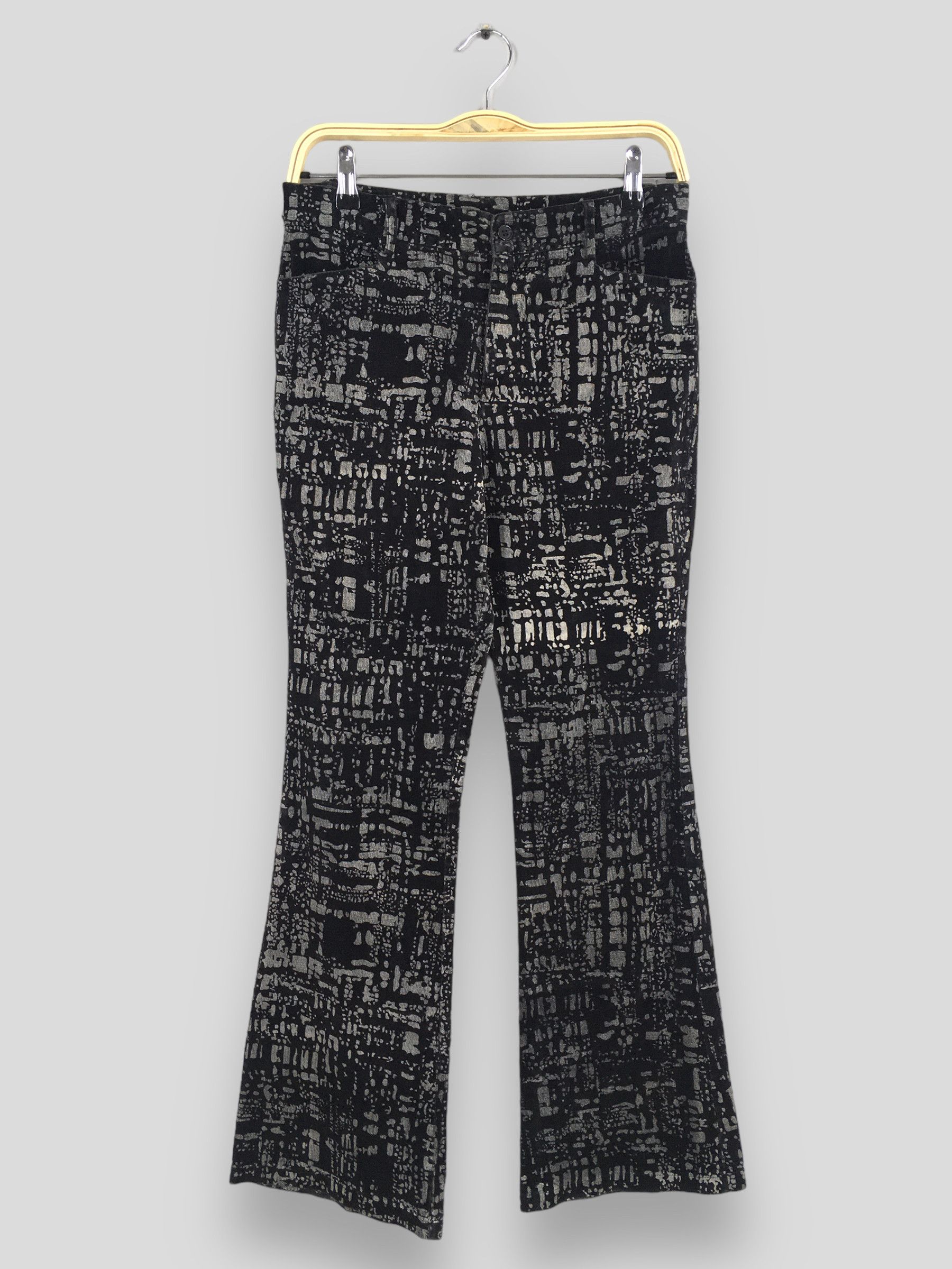 Tornado Mart Size 28x29 Saint & Martin Flared Pants Overprinted Abstract Size US 28 / EU 44 - 1 Thumbnail