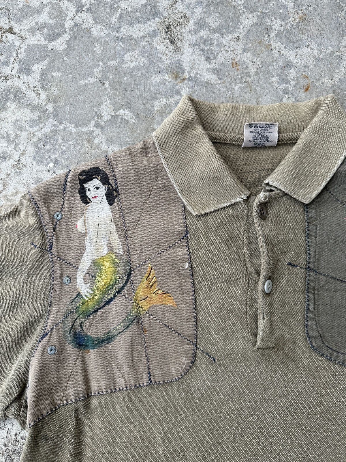 Kapital Kountry Kapital World War Military Mermaid painting patchwork tee Size US L / EU 52-54 / 3 - 3 Thumbnail