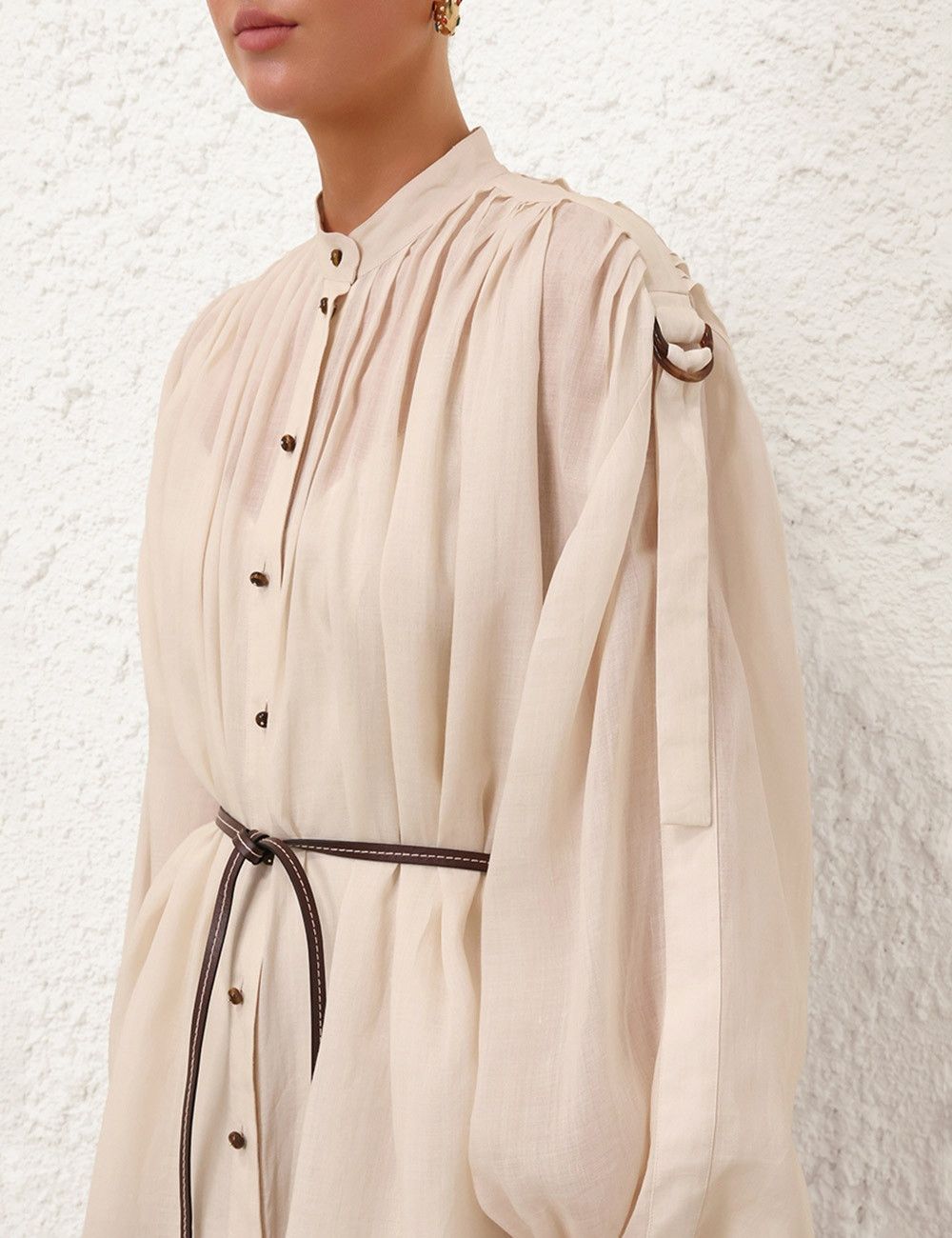 Zimmermann o1w1db10925 Wylie Midi Shirt Dress in Multicolor Size L / US 10 / IT 46 - 5 Thumbnail