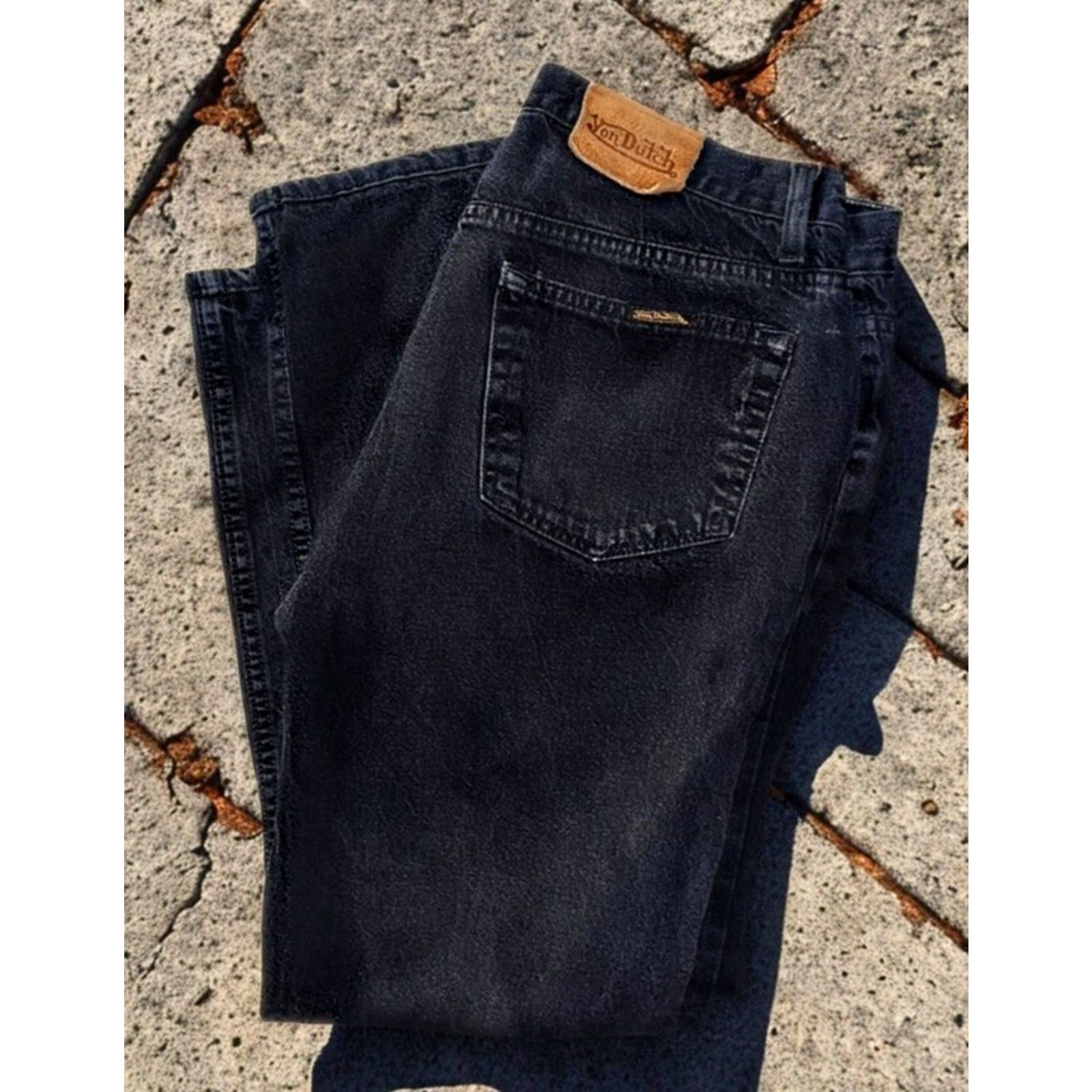 Von Dutch Von Dutch Black Jeans 34x27 Denim Small Crotch Hole Y2K Size US 34 / EU 50 - 1 Thumbnail