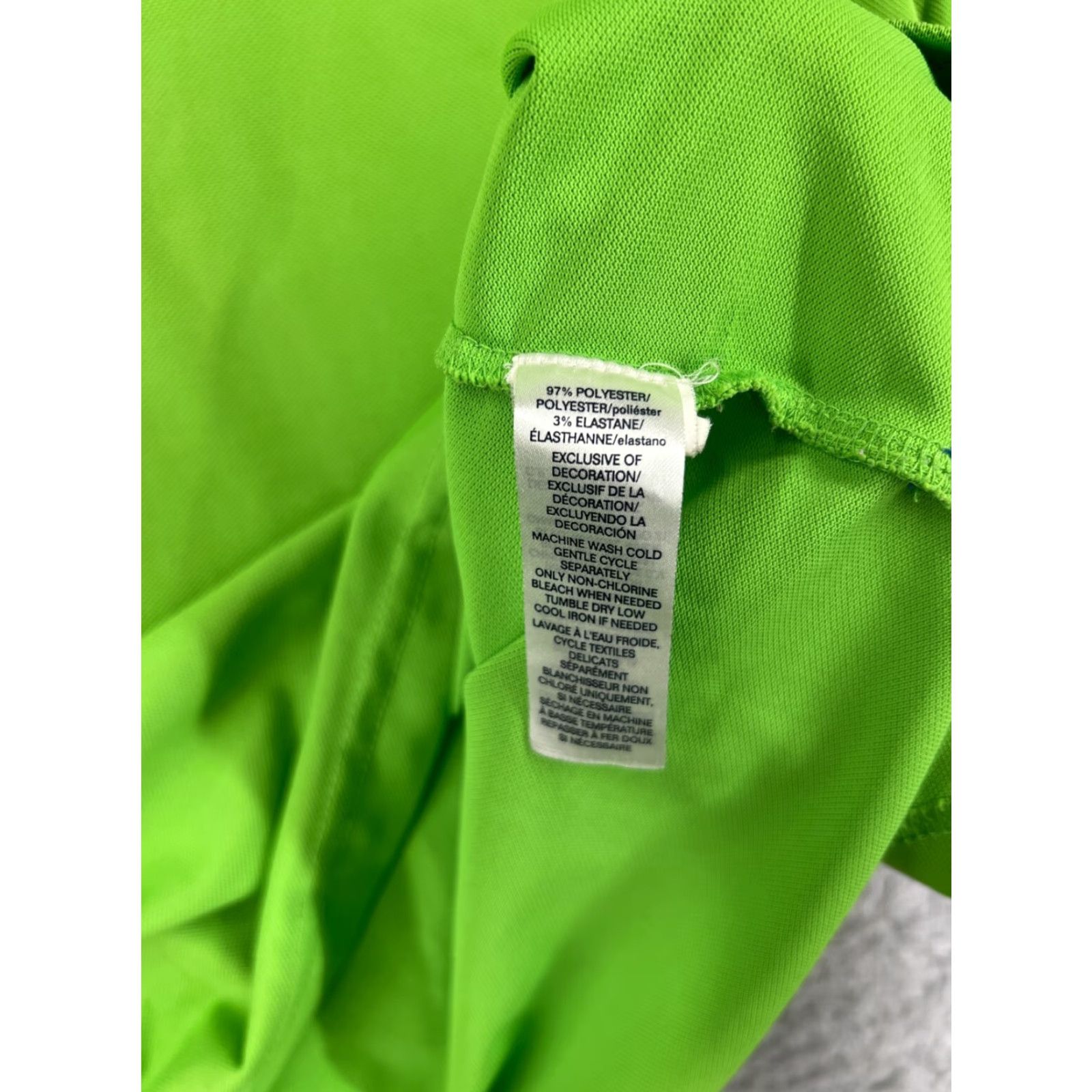 Chaps VINTAGE Chaps Polo Shirt Mens XL Green 100% Polyester Knit Short Sleeve Embroidered Logo Golf Sports Shirt Mens XL Green Polo Size US XL / EU 56 / 4 - 4 Thumbnail