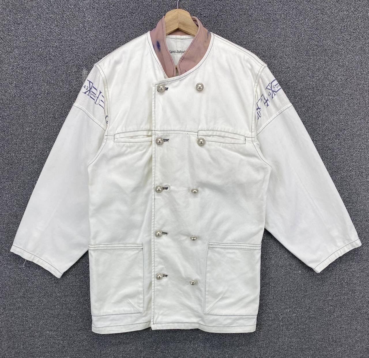 Vintage 90 Kansai Yamamoto Double Breasted Denim Coat Jacket