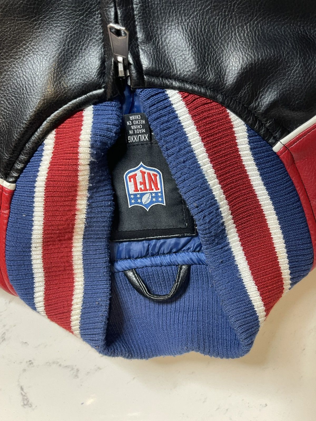 G-III New York Giants Faux Leather Bomber NFL Jacket 2XL *Flaw Size US XXL / EU 58 / 5 - 6 Thumbnail