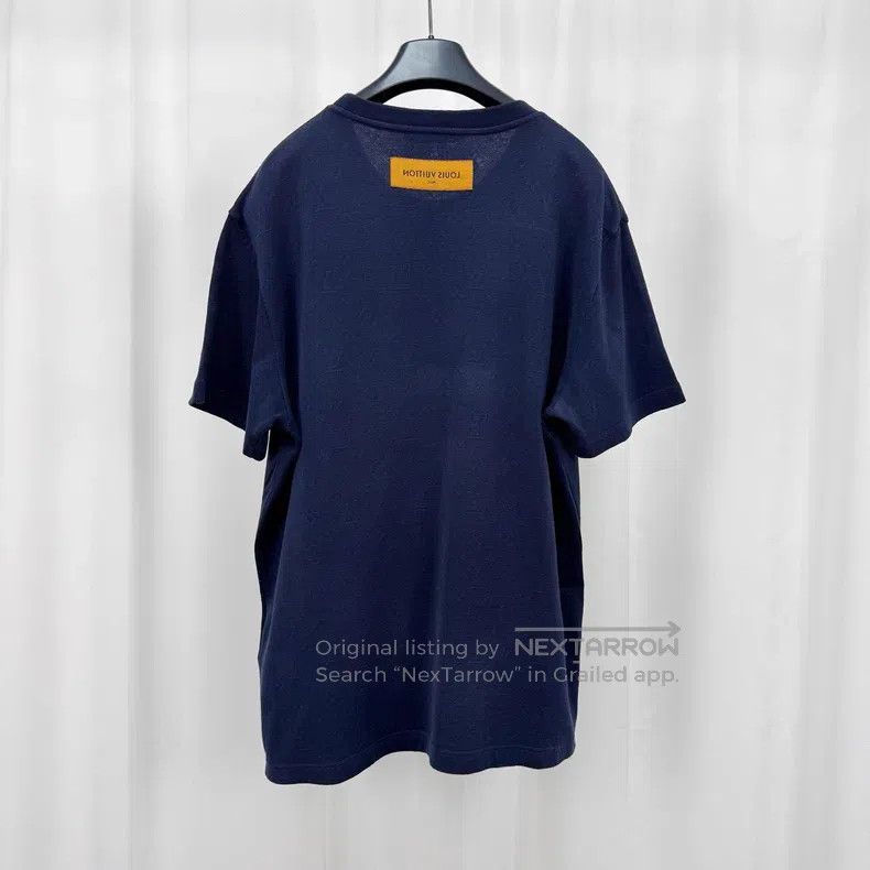 Louis Vuitton Louis Vuitton Dark Blue Ocean Beaded Short Sleeve Size US M / EU 48-50 / 2 - 2 Thumbnail