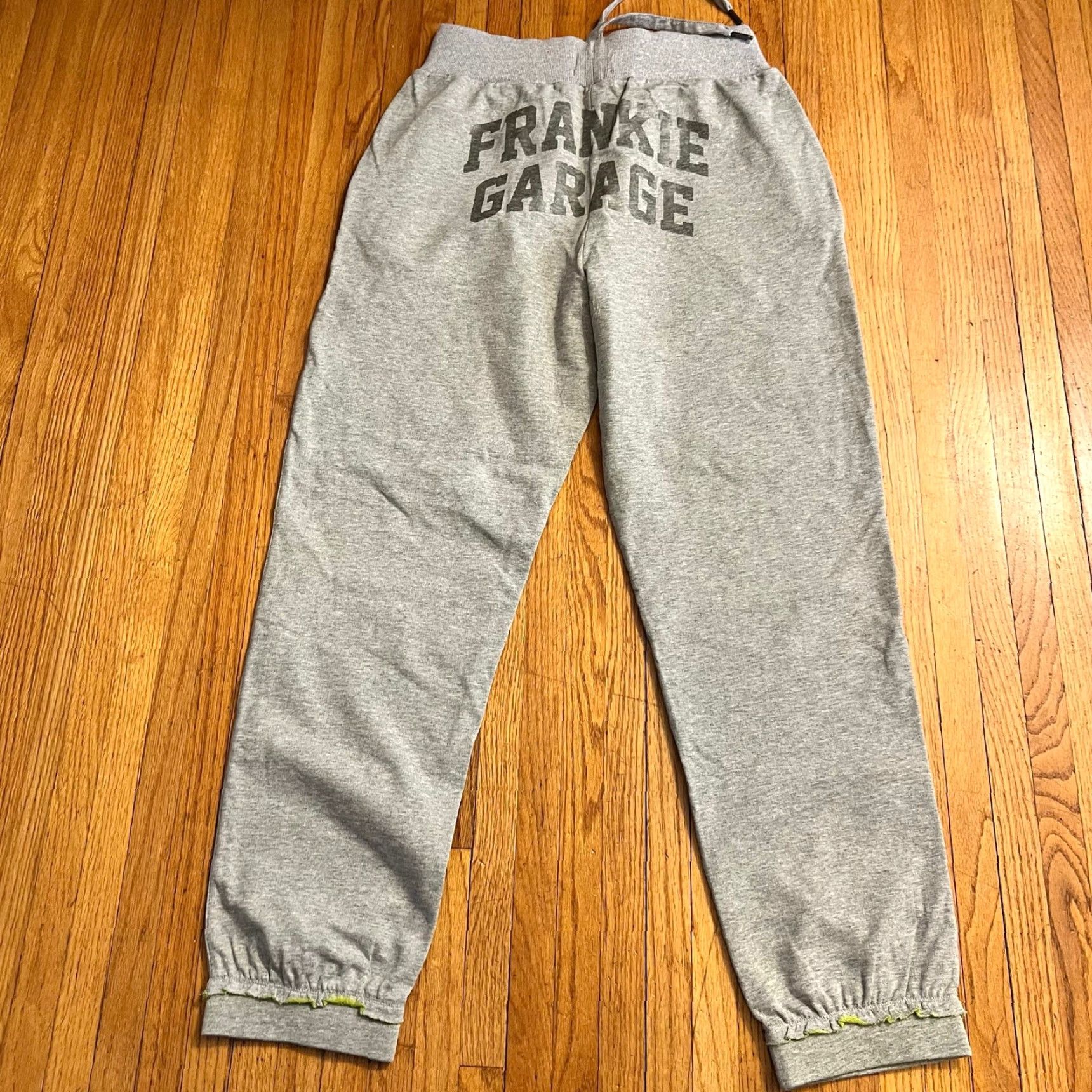 Garage Frankie Garage Pants Mens Large Gray Sweatpants Lounge Spellout Size US 33 - 4 Thumbnail