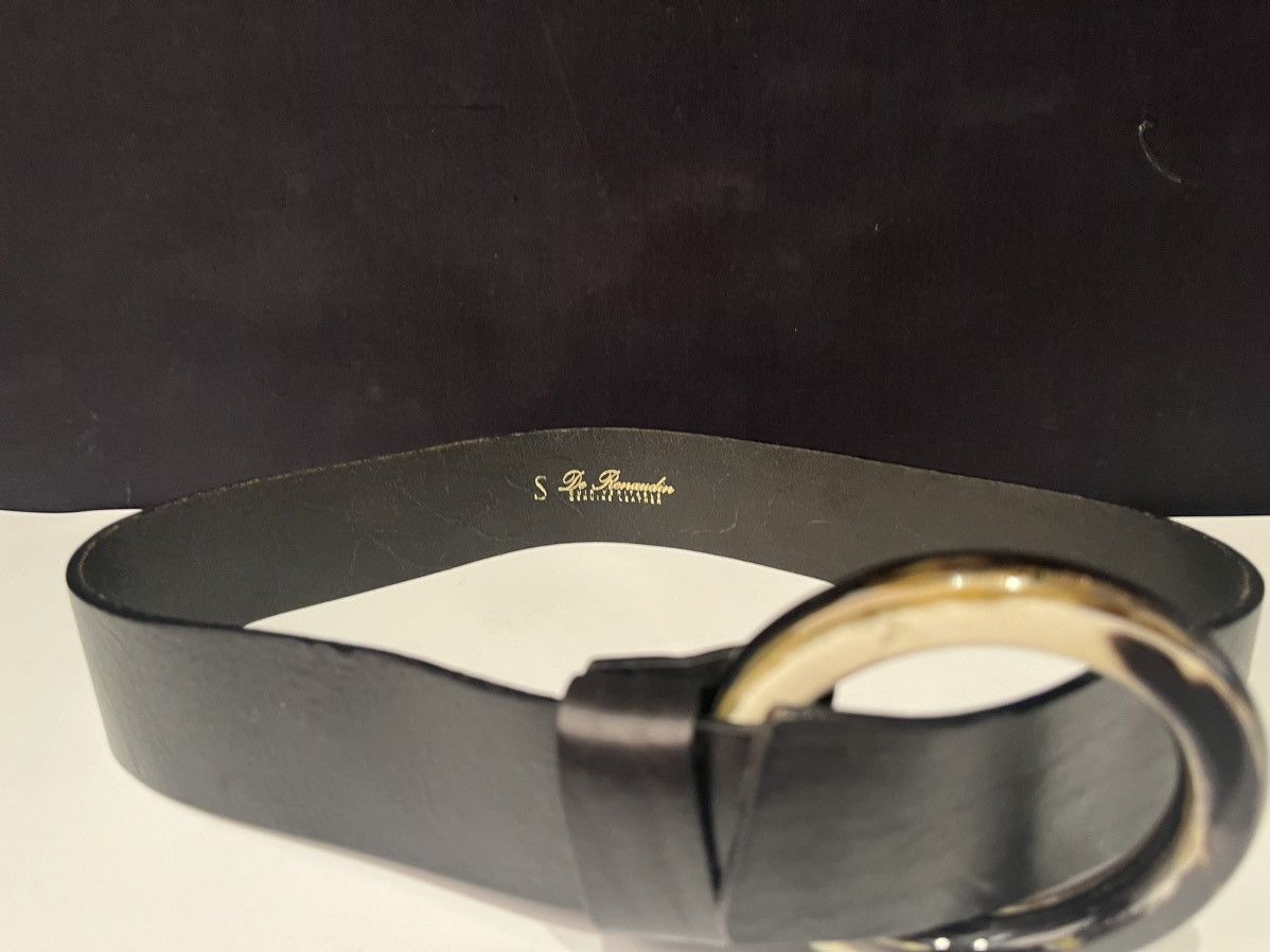 Vintage De Renaudin Large Horn Circle Buckle Belt Size ONE SIZE - 3 Thumbnail