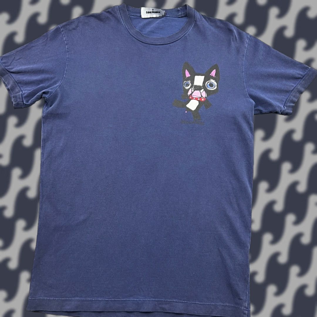 Dsquared2 Dsquared2 Ciro Dog Shirt Mens Medium Blue Short Sleeve Tee Football Jersey Moisture Wicking Quick Dry Size US M / EU 48-50 / 2 - 1 Thumbnail