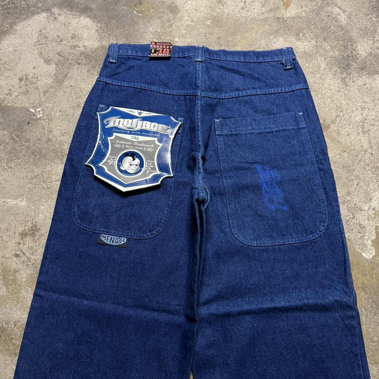 Menace 90s Menace Baggy Blue Denim Jeans Size US 36 / EU 52 - 5 Thumbnail