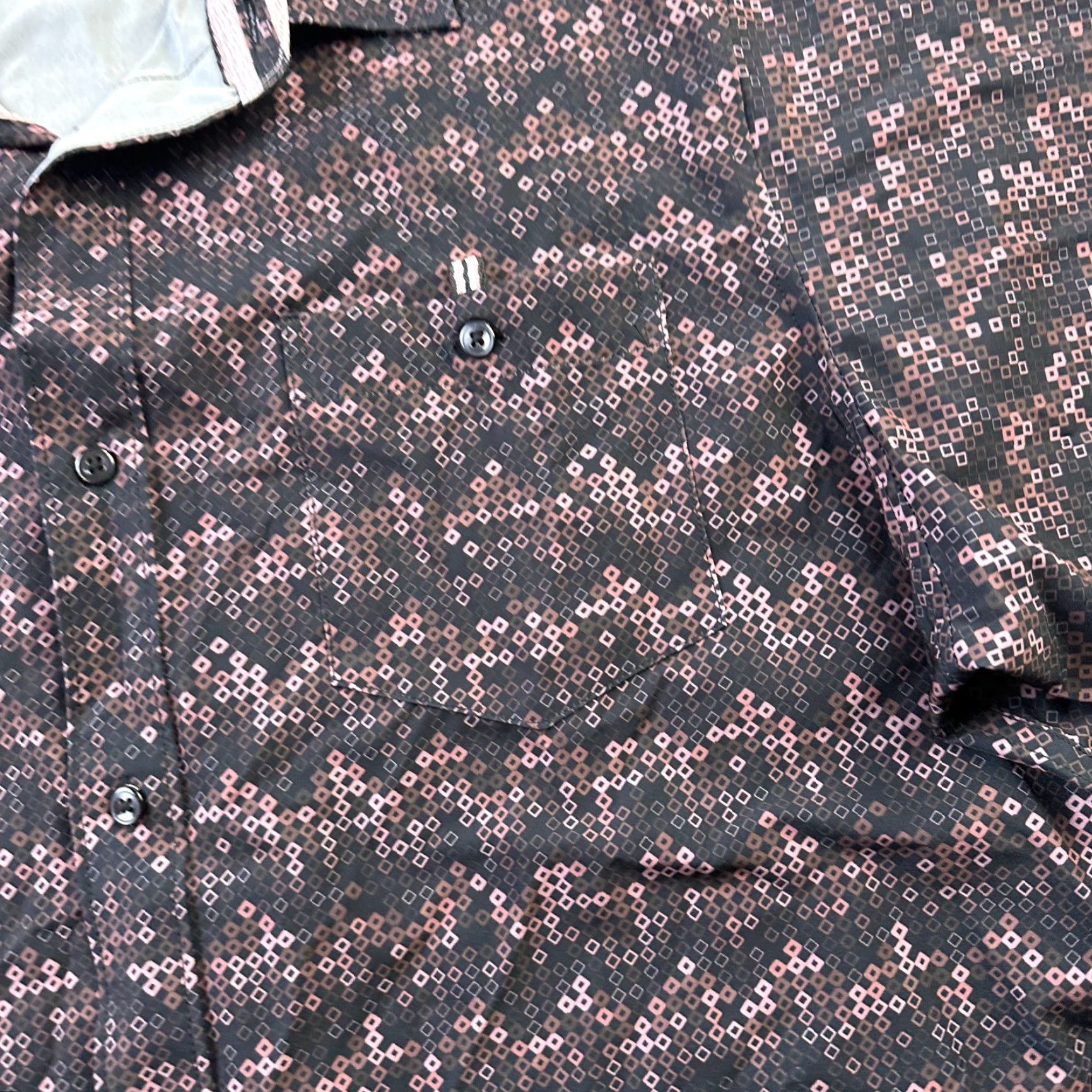 Vintage 7 Diamonds Shirt Mens Extra Large 4 Way Stretch Button Up Geometric Size US XL / EU 56 / 4 - 5 Thumbnail