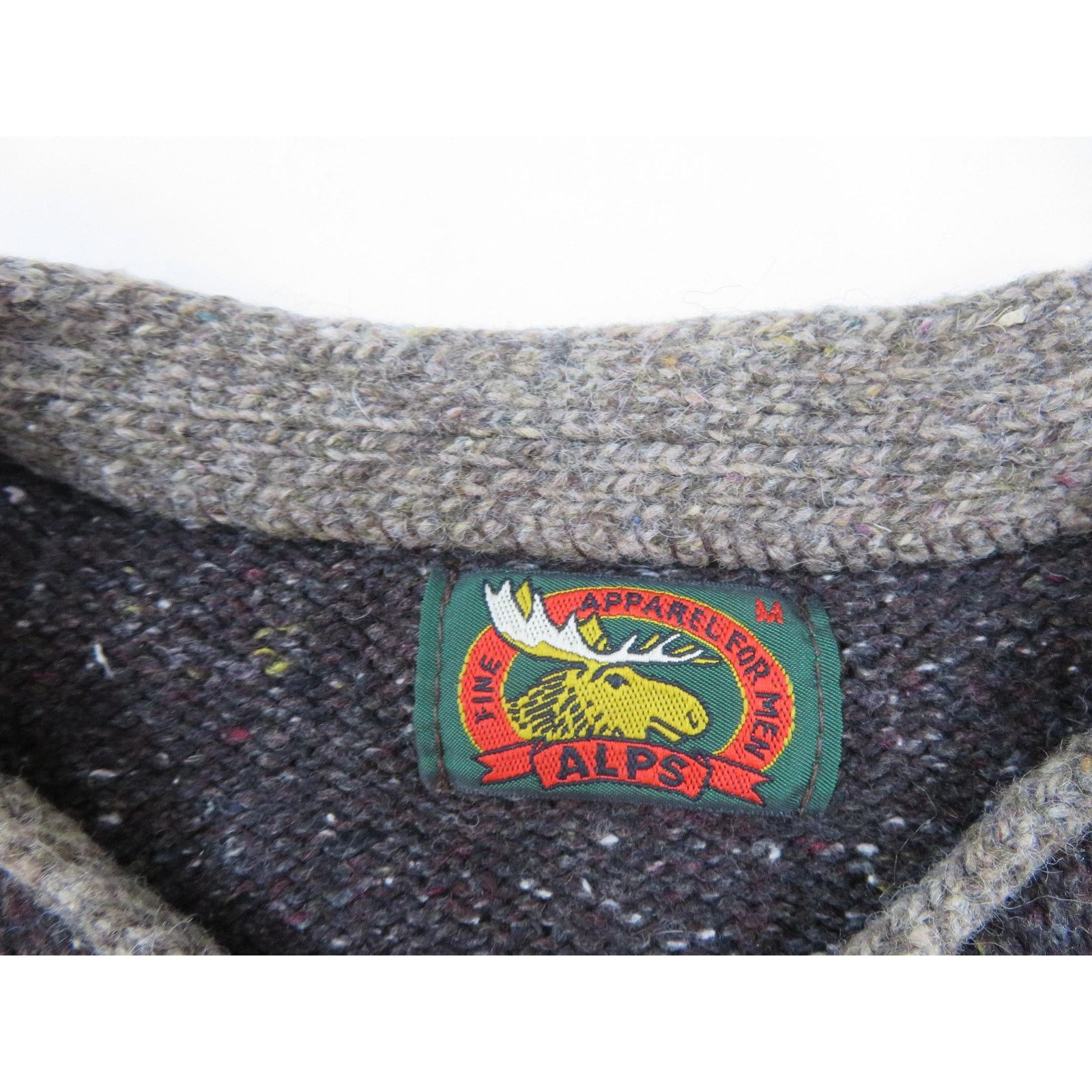 Other ALPS Wool Sweater, V-Neck Brown, Outdoor, Sz M 1990s Size US M / EU 48-50 / 2 - 3 Thumbnail