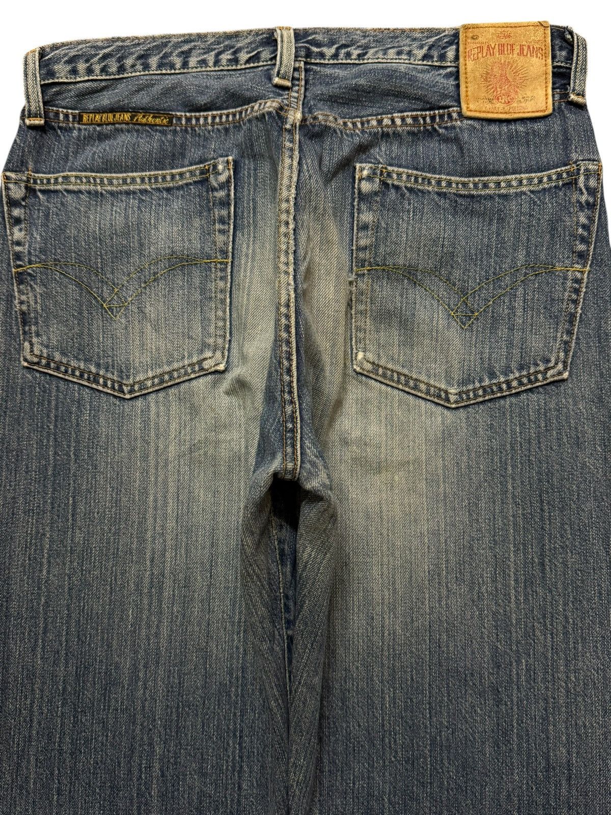 Replay Vintage Italy Replay Blue Faded Wash Distress Relaxed Loose Size US 30 / EU 46 - 4 Thumbnail
