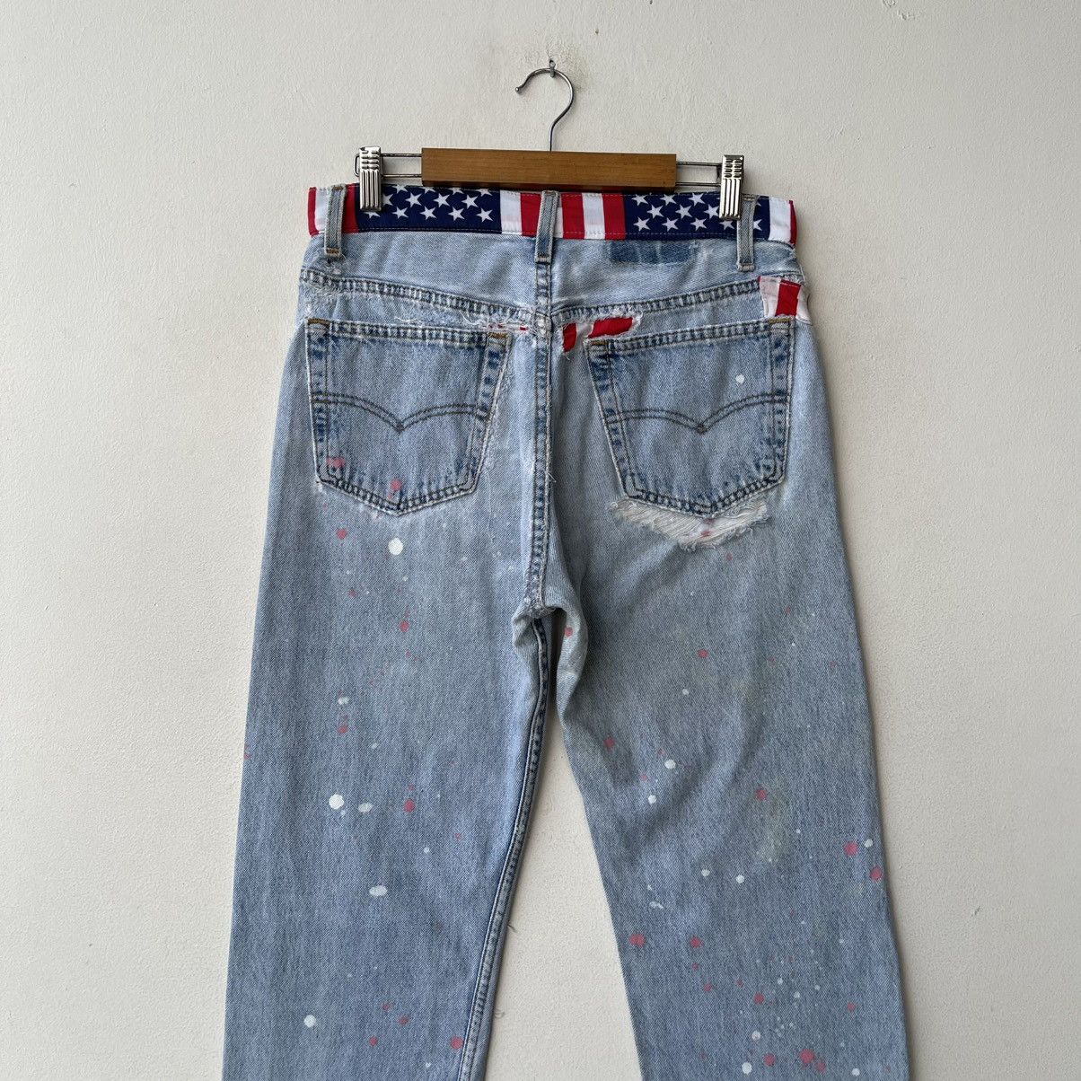 Levi's 90s Levi’s 501 Reworked Americana Paint Splatter Denim Jeans Size US 32 / EU 48 - 11 Thumbnail