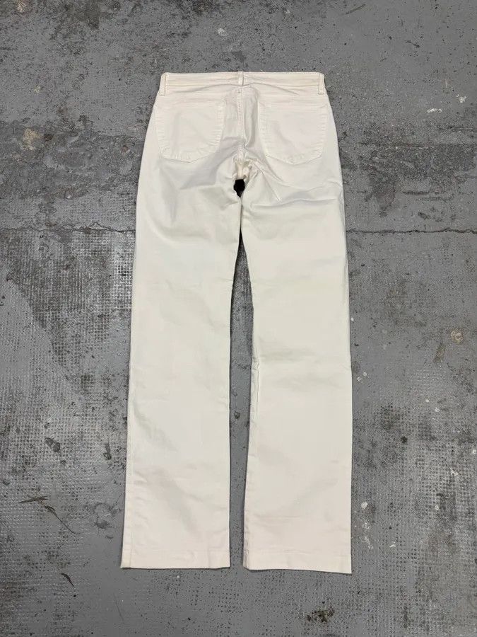 Designer × Gianfranco Ferre × Vintage AW2003 Gianfranco Ferré Geometrical Embellished White Pants Size 26" / US 2 / IT 38 - 4 Thumbnail
