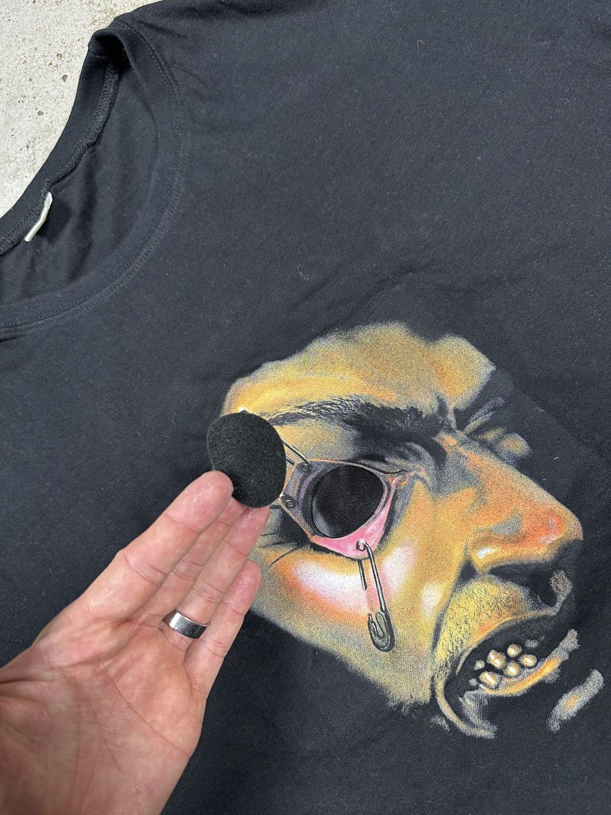 Expert Horror Digital Dudz Morph Costume Scary Eye Face Black Tee T Shirt Size US XL / EU 56 / 4 - 7 Thumbnail